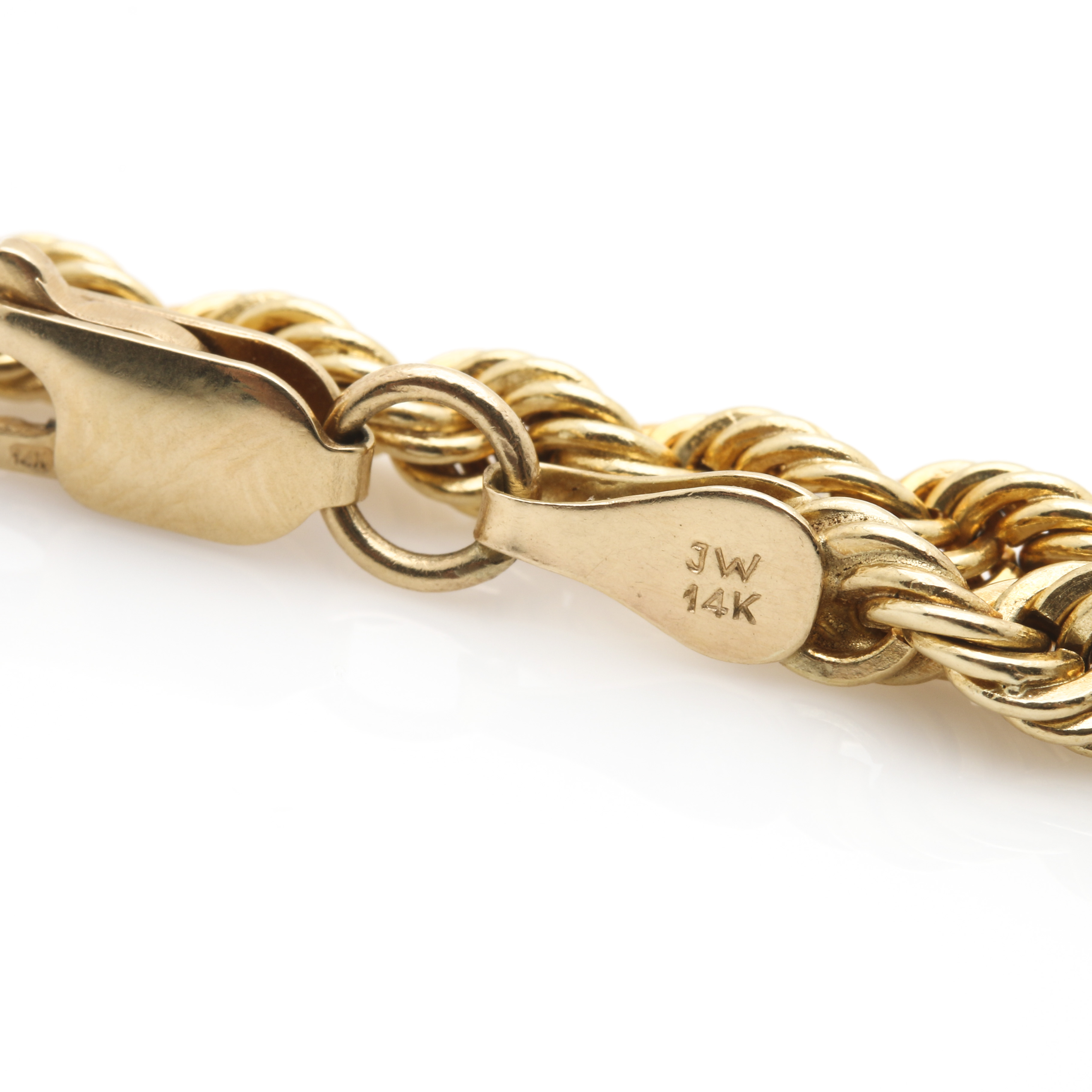 14K Yellow Gold Rope Chain Necklace