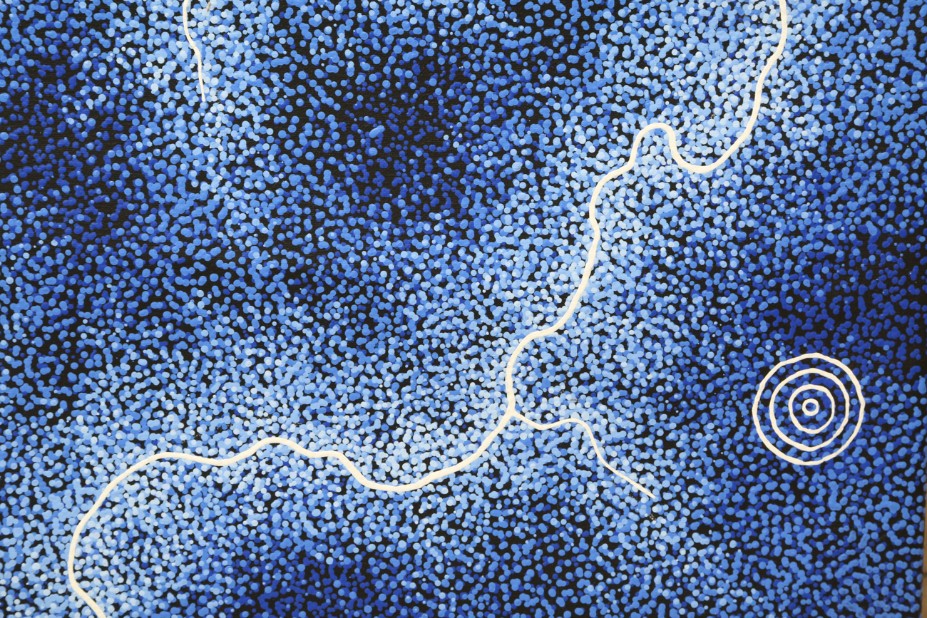 Pointillist Style Acrylic Painting On Canvas "Earth Images"