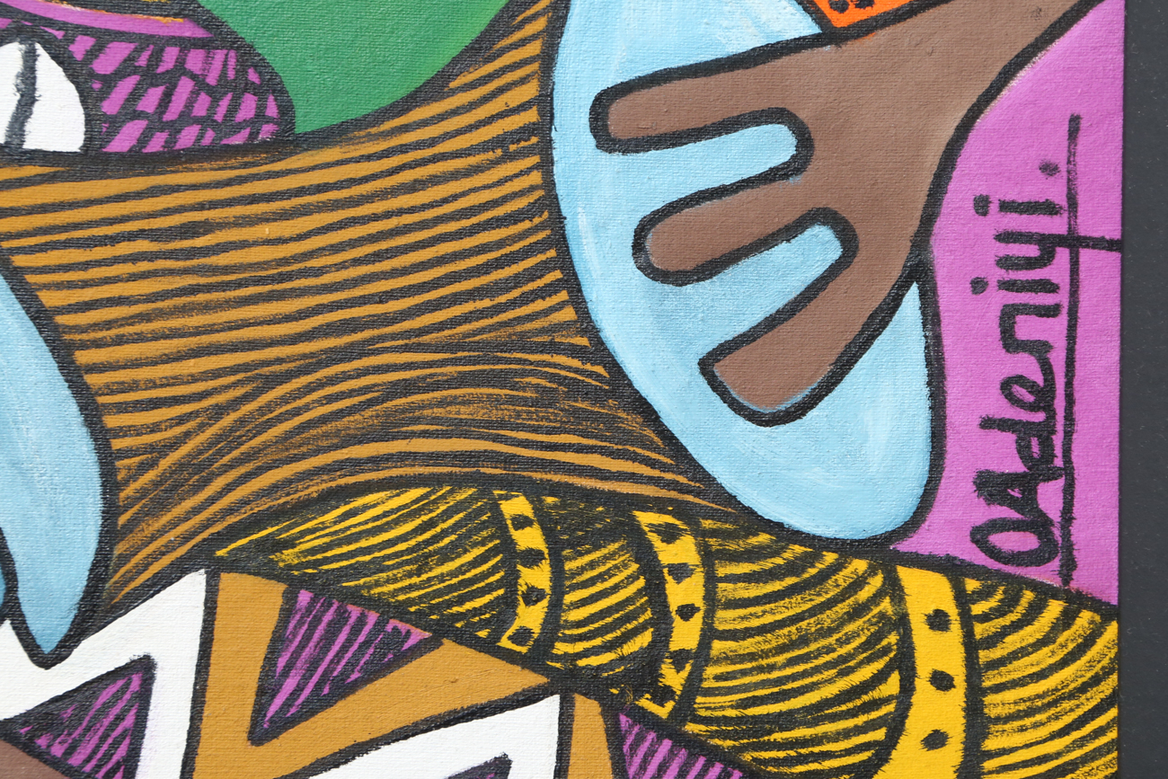 O. Adeniyi Original Abstract Acrylic Painting On Canvas