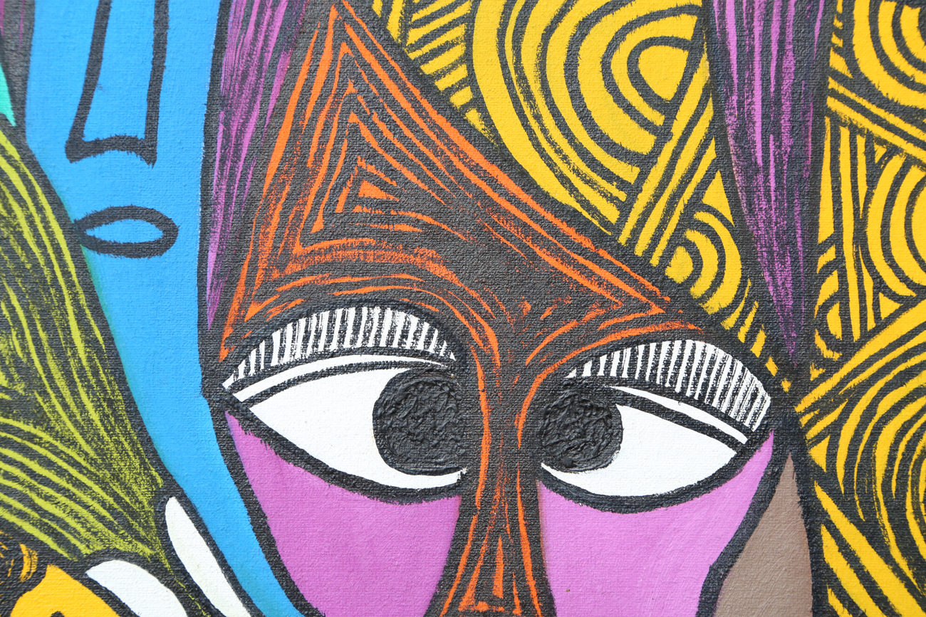 O. Adeniyi Original Abstract Acrylic Painting On Canvas