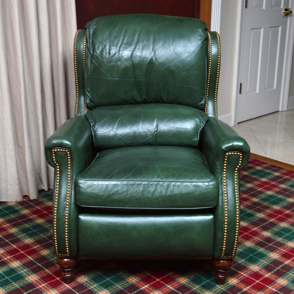 Vintage Green Leather Recliner