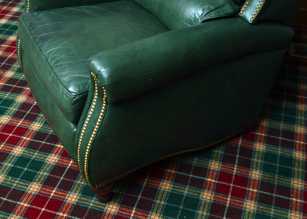 Vintage Green Leather Recliner