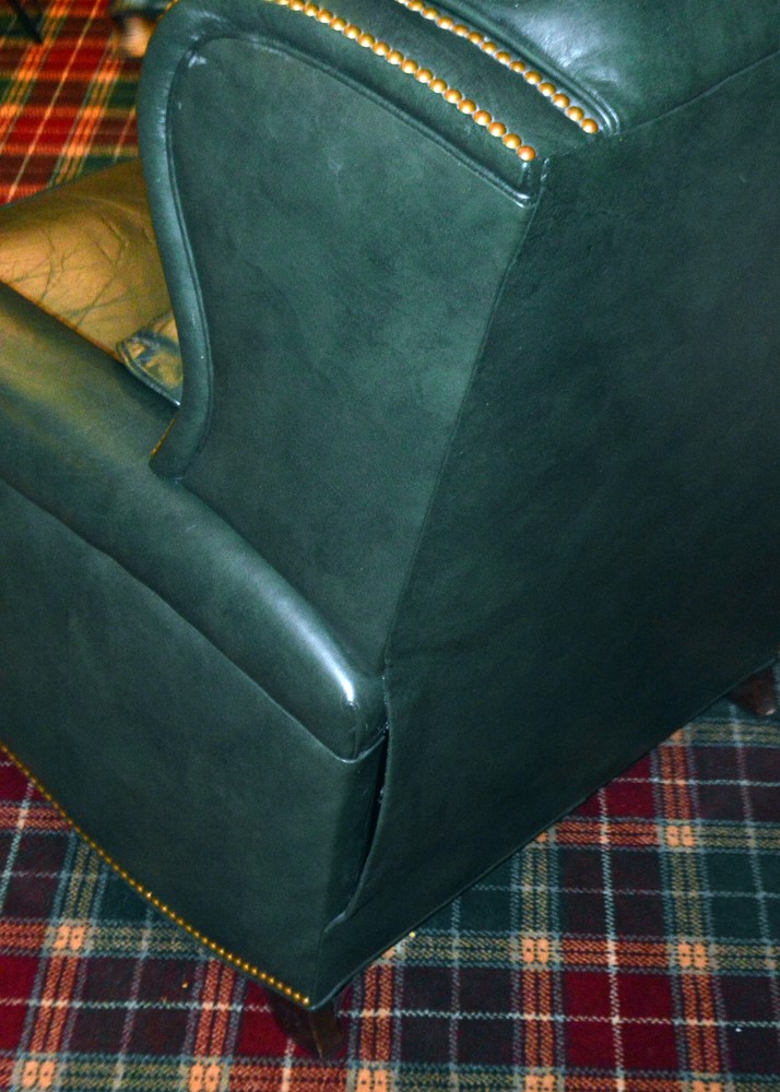 Vintage Green Leather Recliner