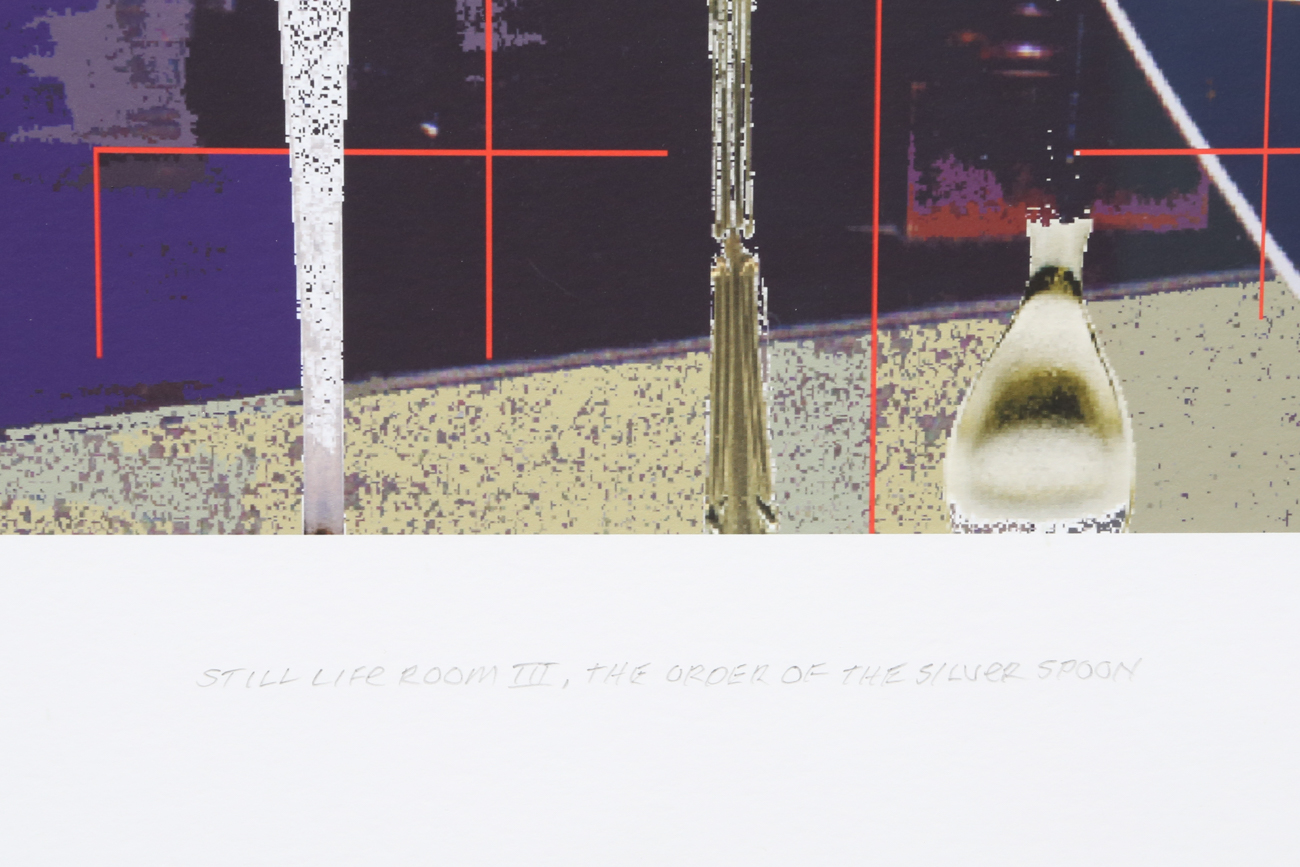 Clay Bodvin Limited Edition Photomedia Painting "Still Life Room III: The Order Of The Silver Spoon"