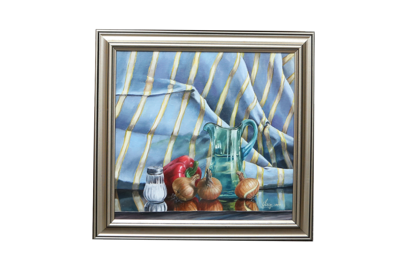 Daniel C. Chiriac Original Still Life Oil Painting On Canvas