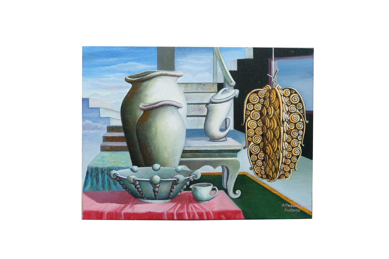 P. Thapan Still Life Oil Painting On Canvas