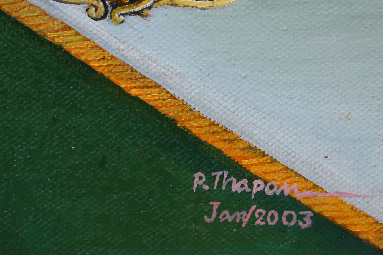 P. Thapan Still Life Oil Painting On Canvas