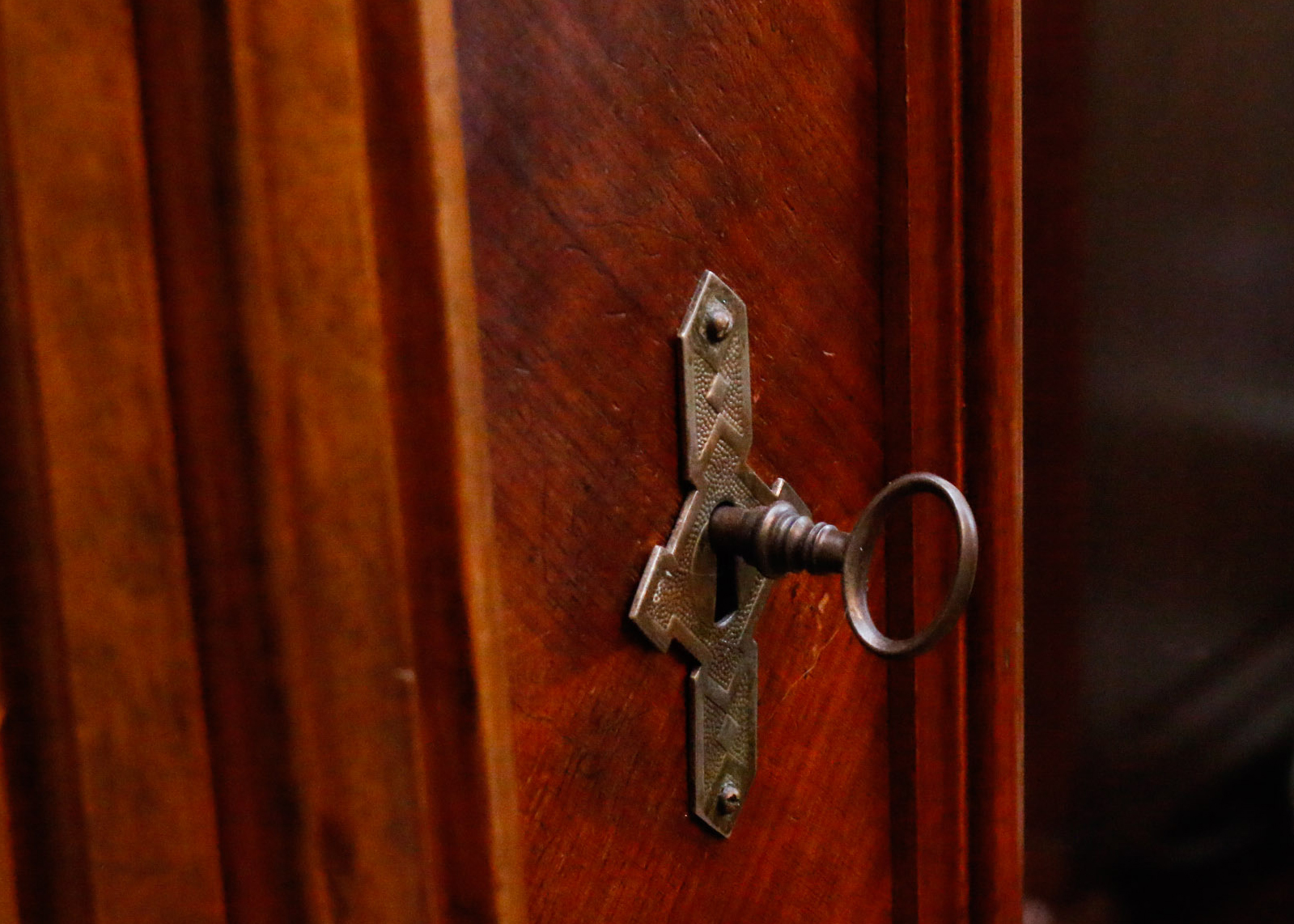 Antique German Mirrored Wardrobe