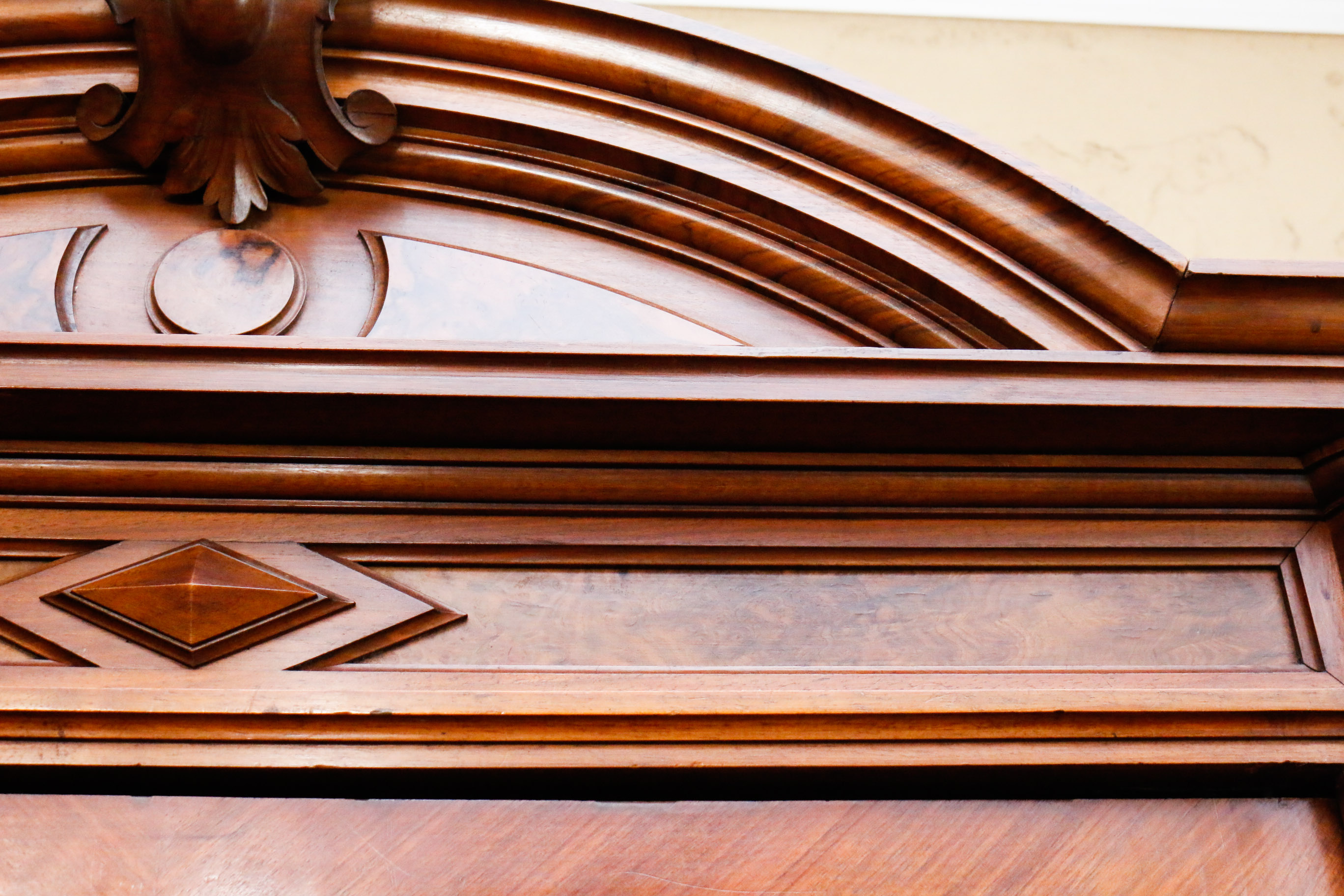 Antique German Mirrored Wardrobe