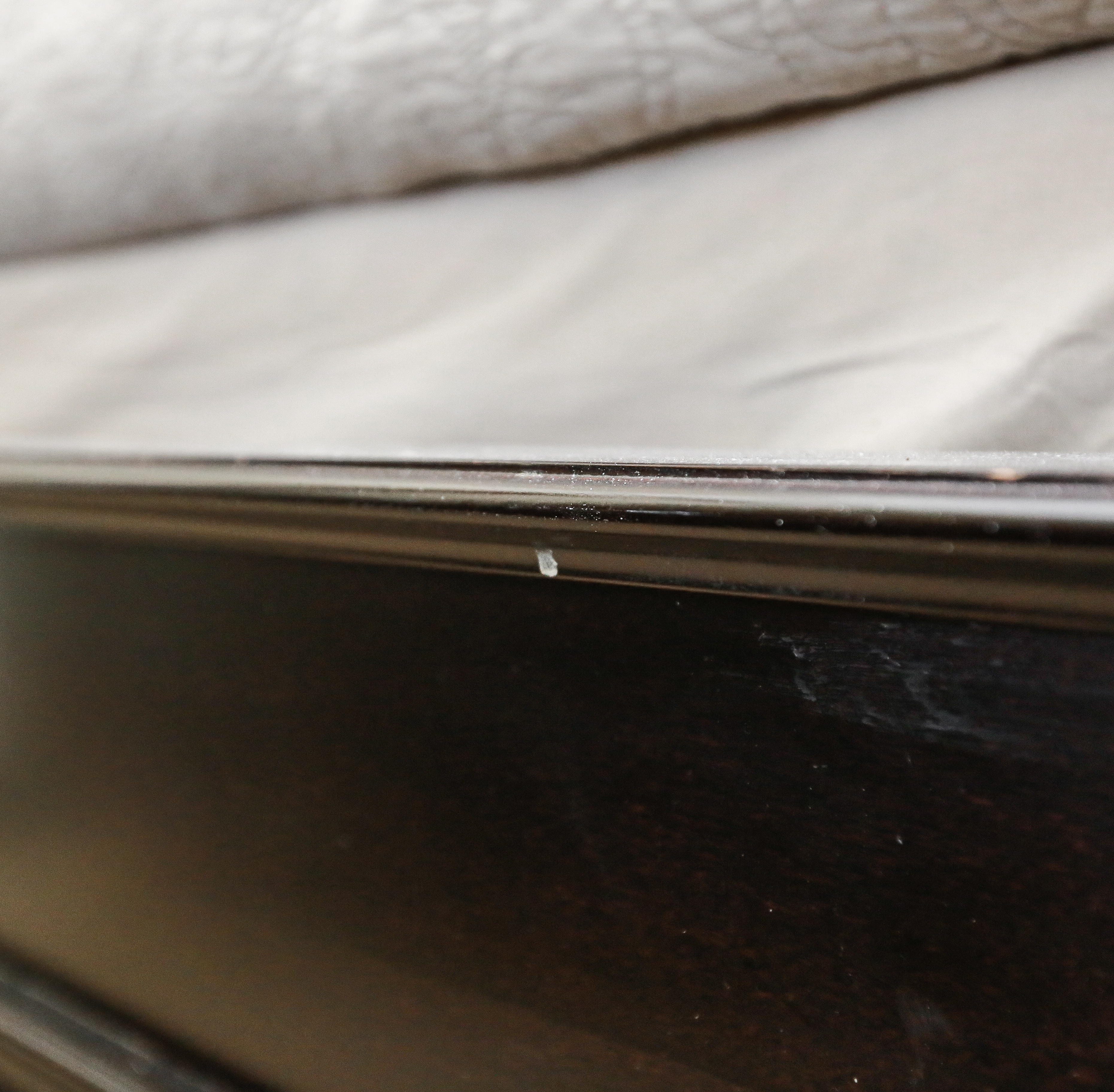 Queen Size Plaid Upholstered Headboard and Frame