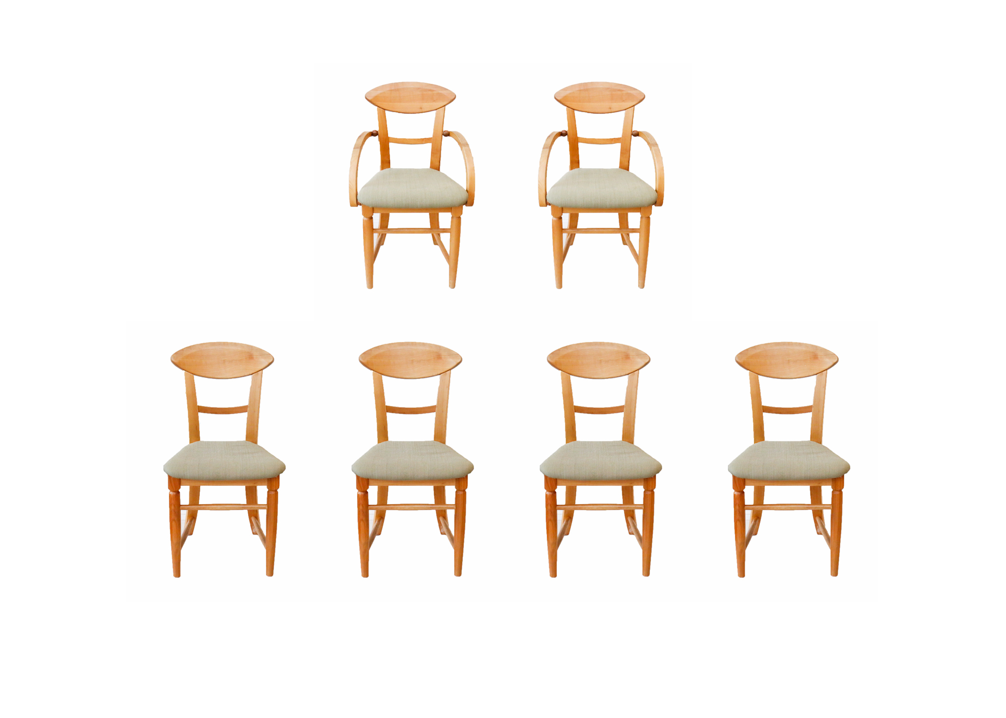 Set of Six German Dining Chairs