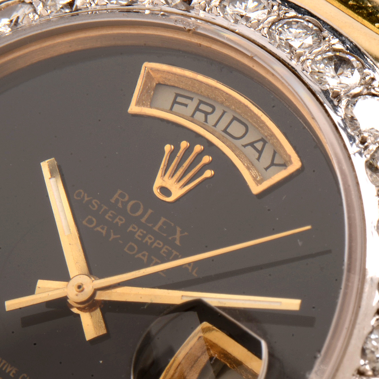 Rolex 18K Yellow Gold 2.56 CTW Diamond Bezel Day-Date Watch