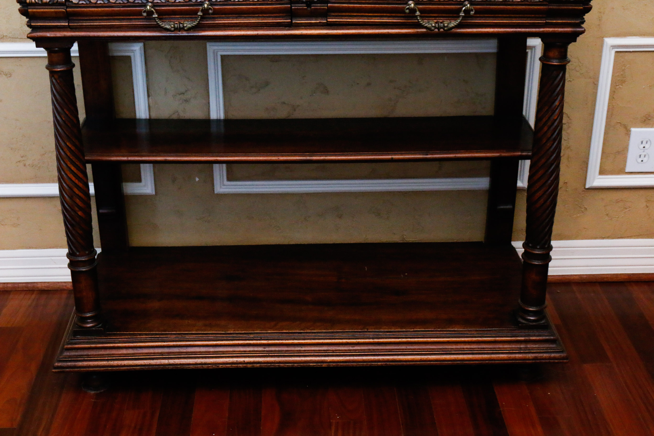 Antique Renaissance Revival Style Marble Top Server