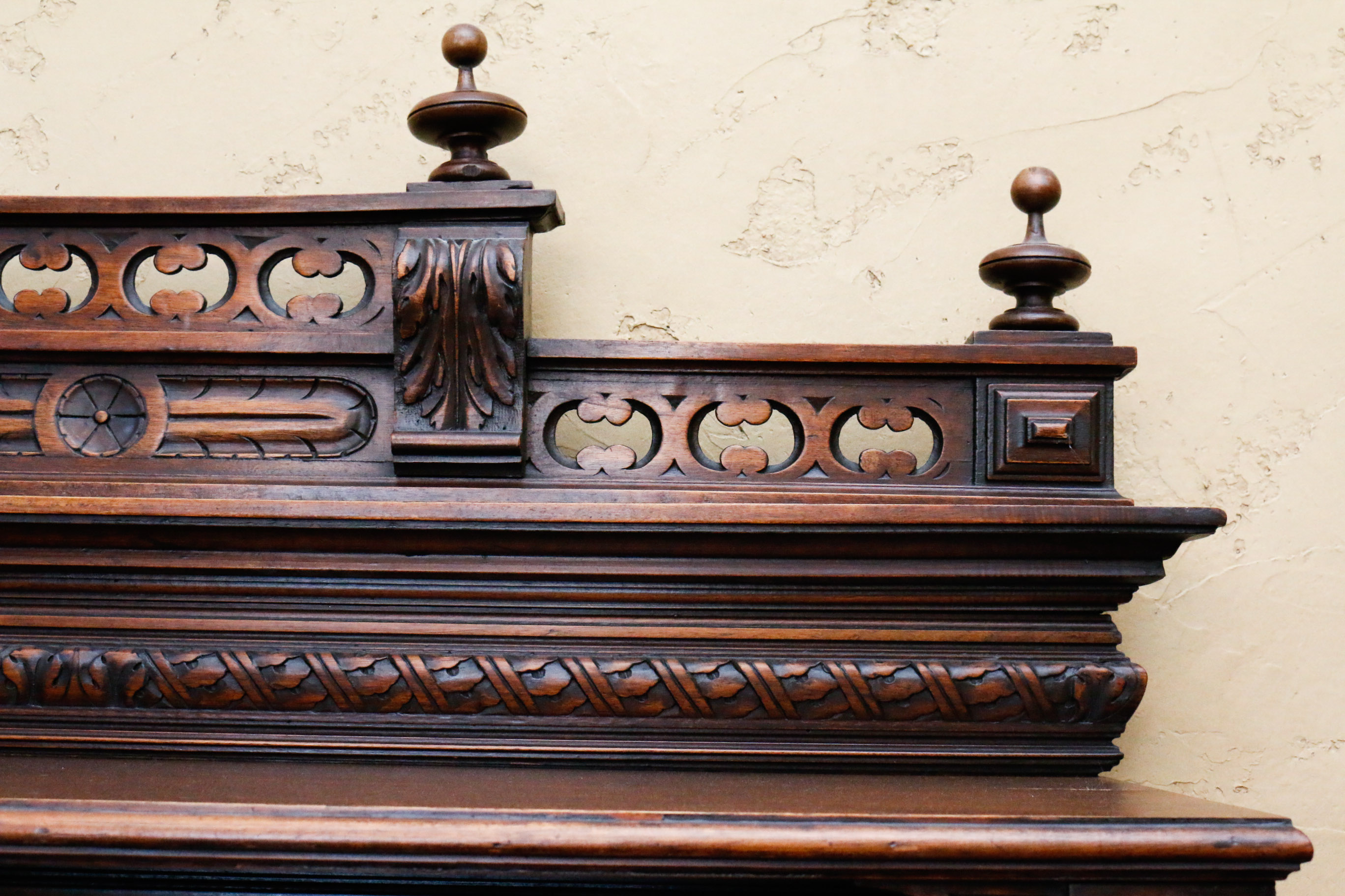 Antique Renaissance Revival Style Marble Top Server