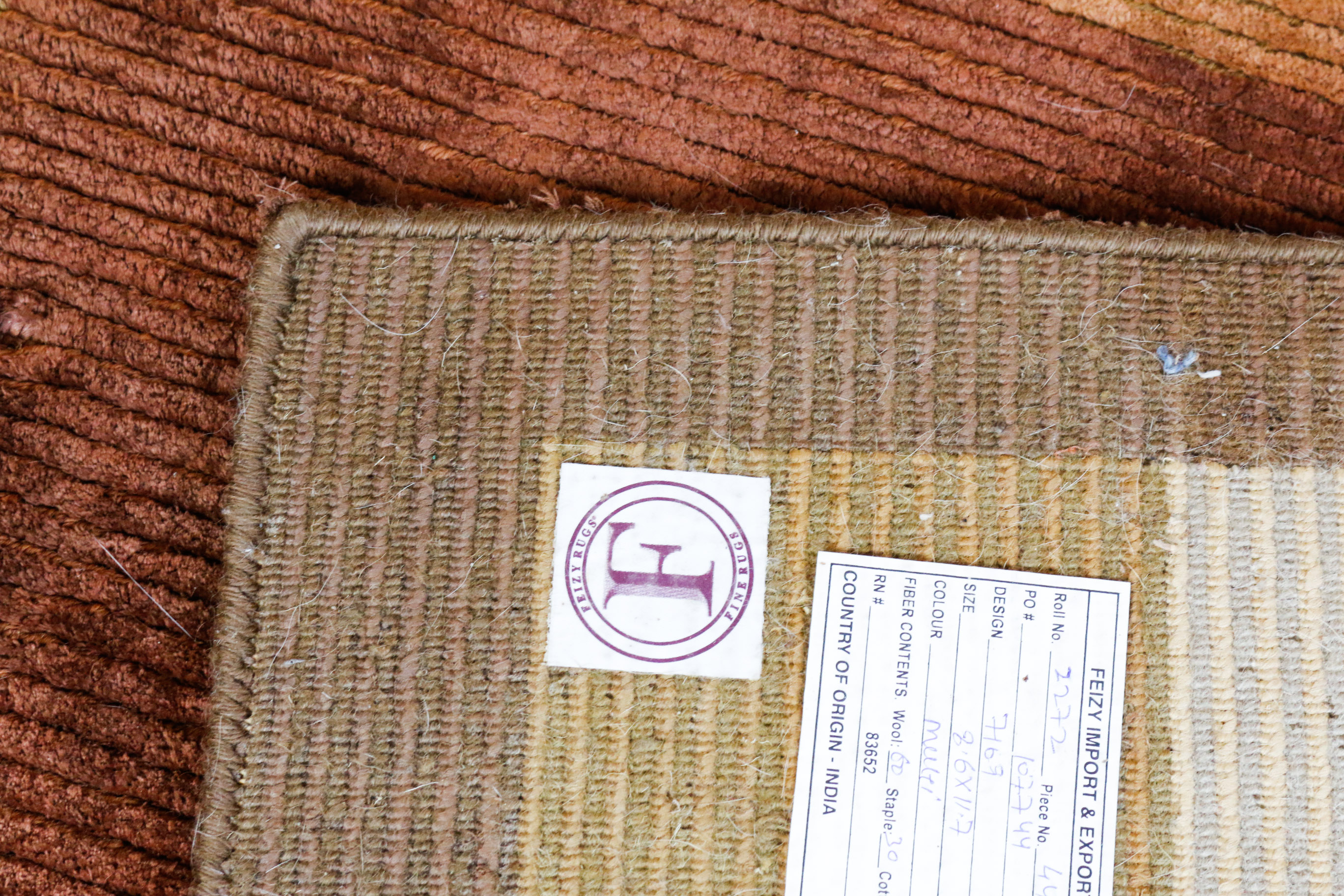 Contemporary Indian Wool and Silk Area Rug From Fiezy