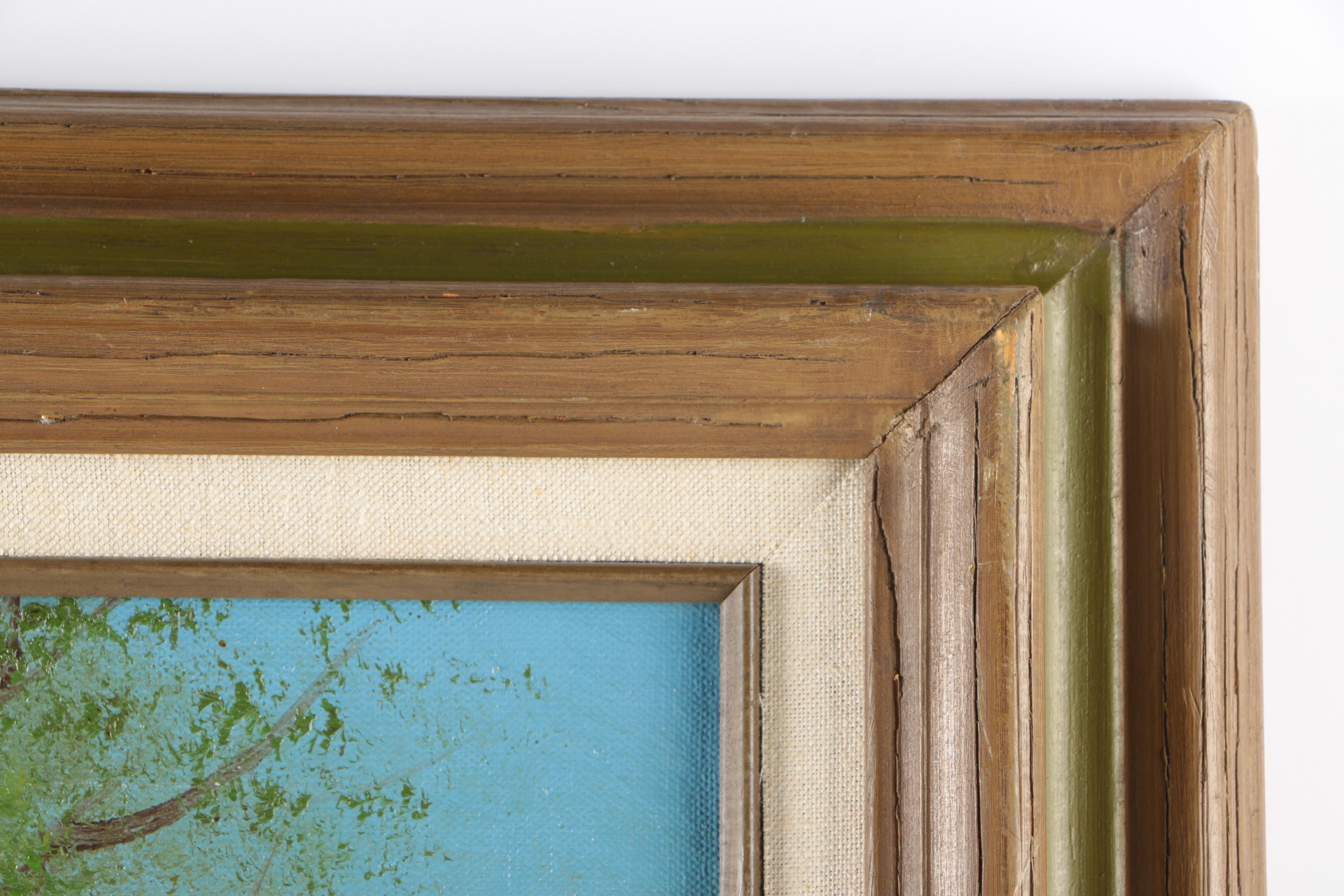 R. Farr Oil Painting on Canvas Woodland Canvas