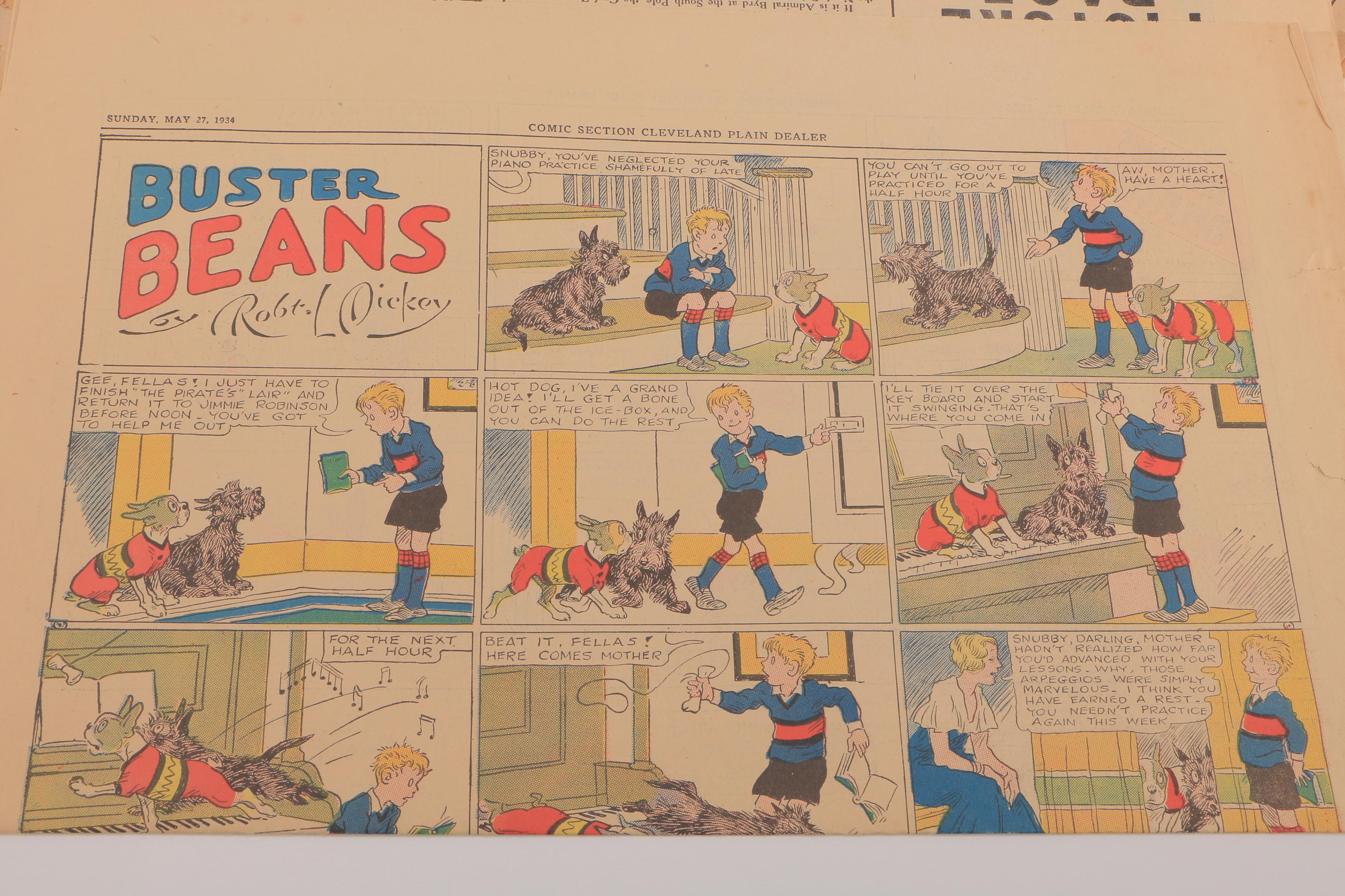 Vintage Comics Featuring Mickey Mouse