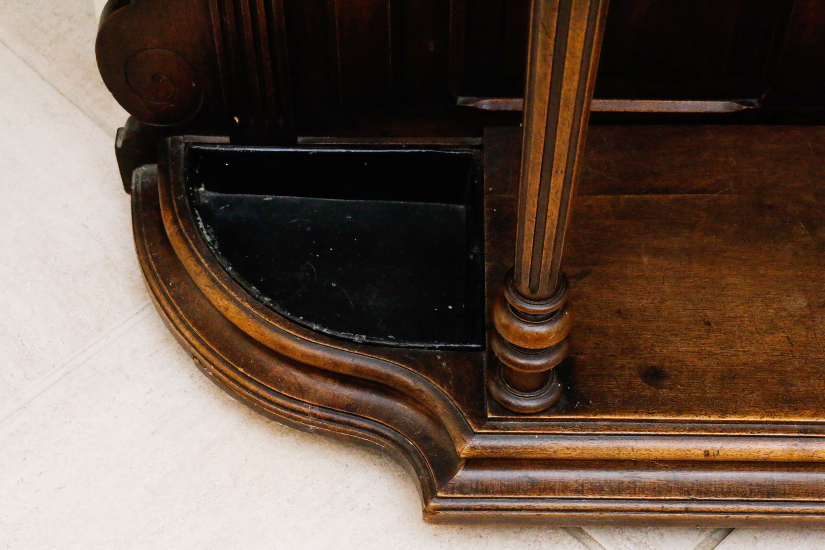 Antique French Wooden Hall Tree