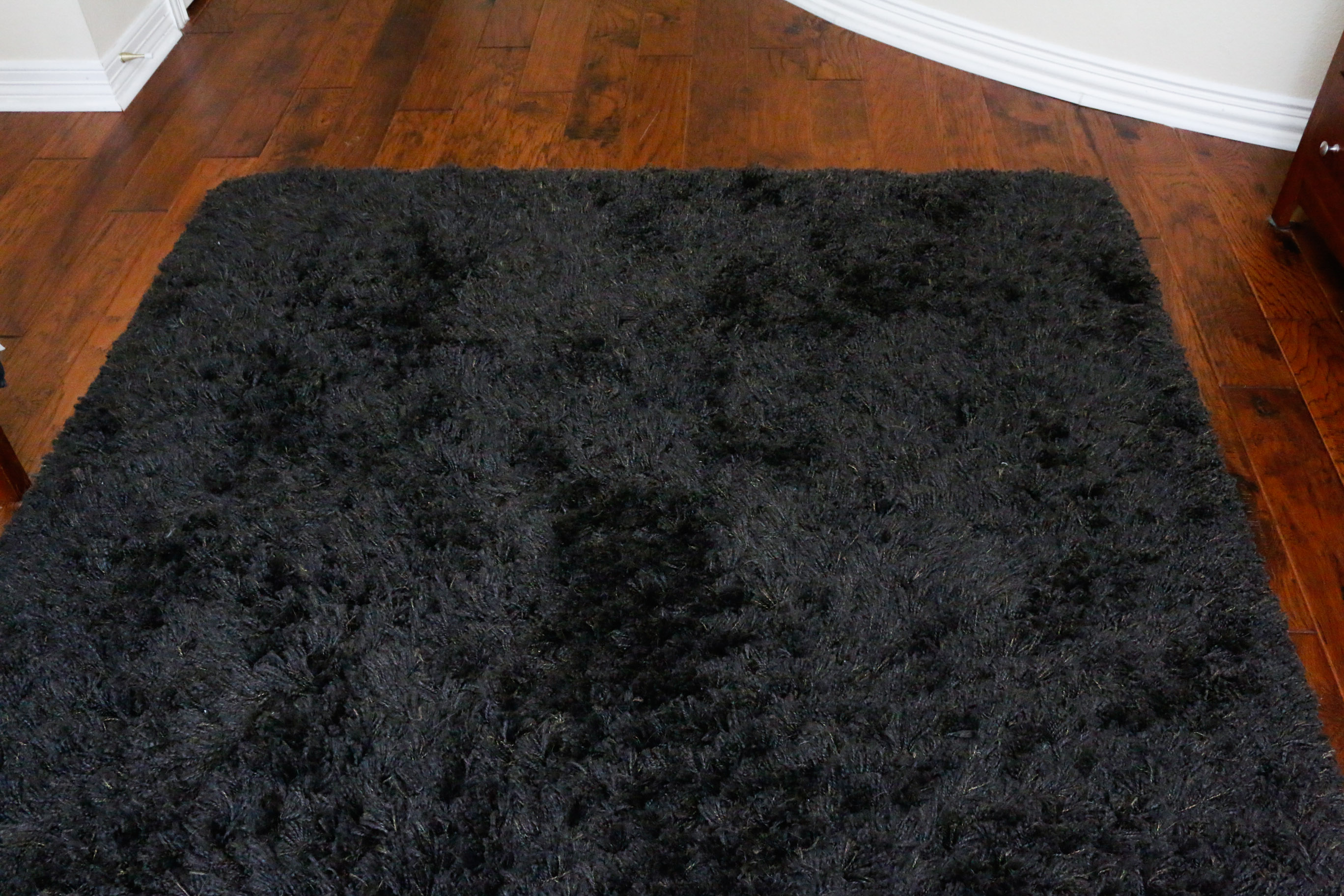 Machine Made Turkish Brown Shag Rug