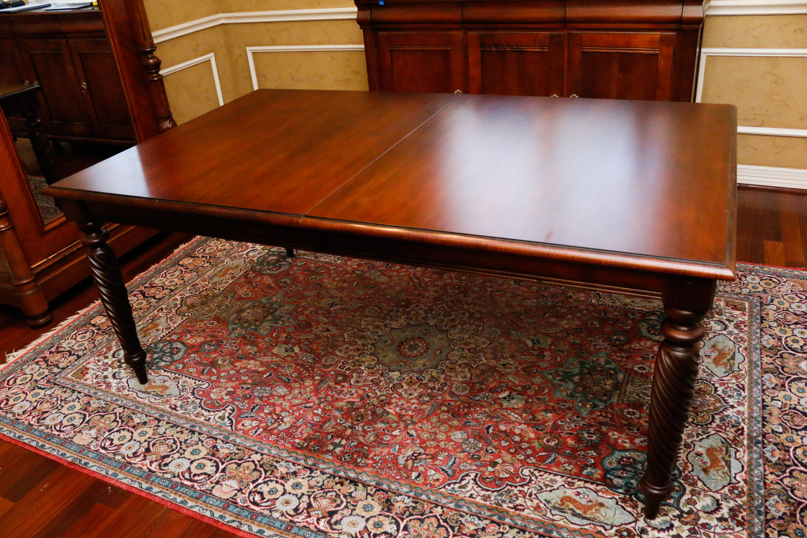 Hardwood Dining Table by Ethan Allen