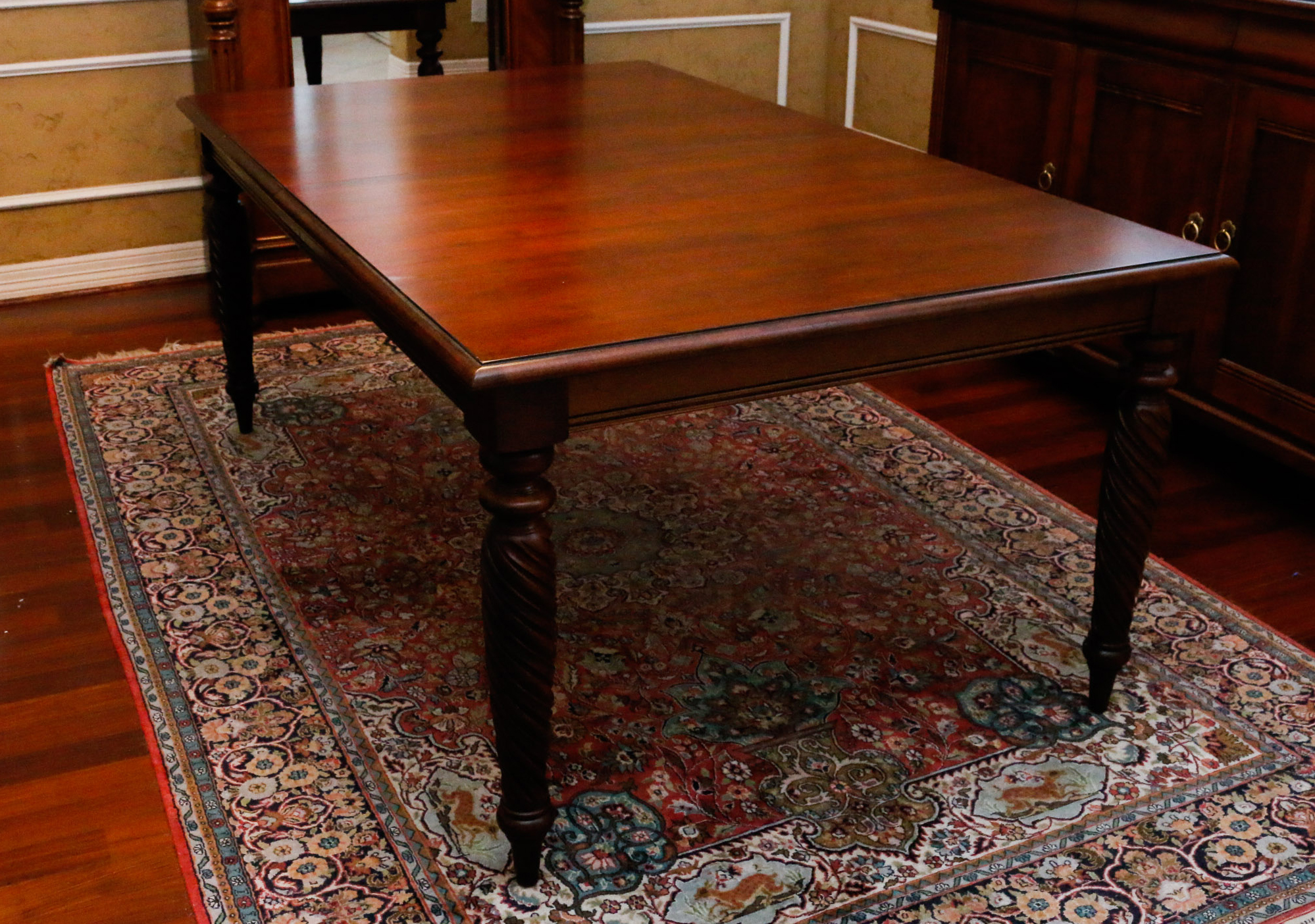Hardwood Dining Table by Ethan Allen