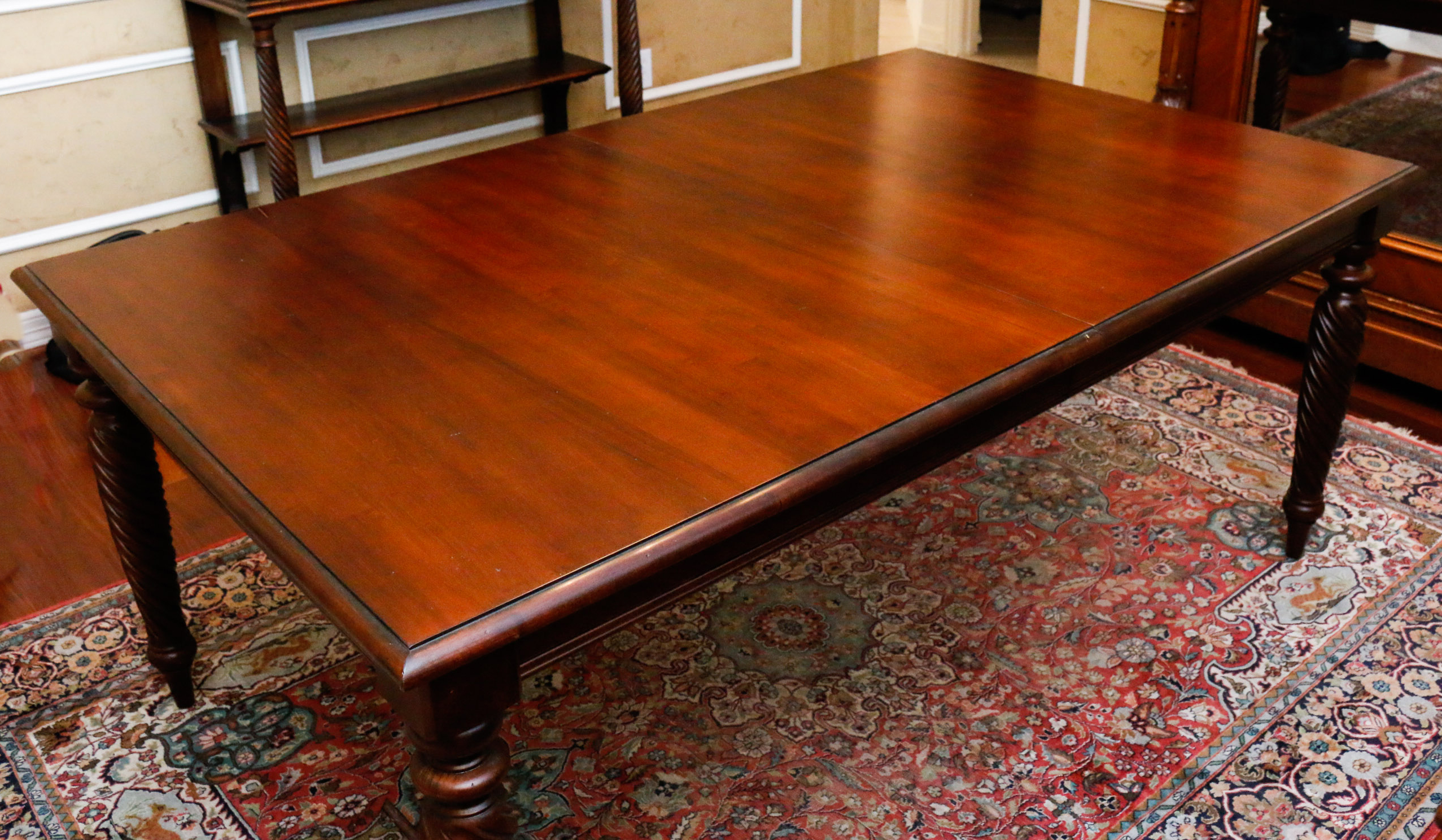 Hardwood Dining Table by Ethan Allen