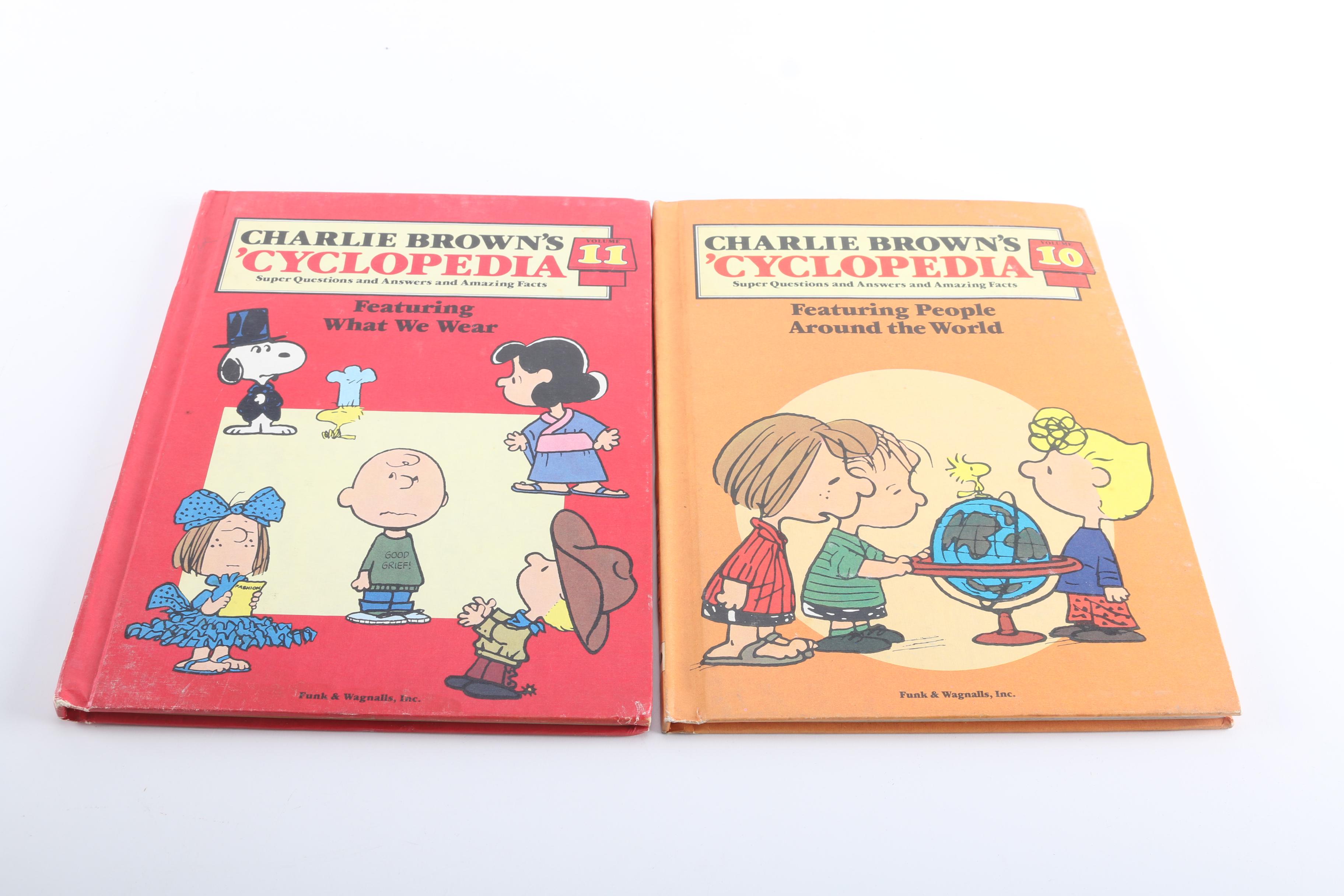 Collection of "Charlie Brown 'Cyclopedia" and Other Children's Books