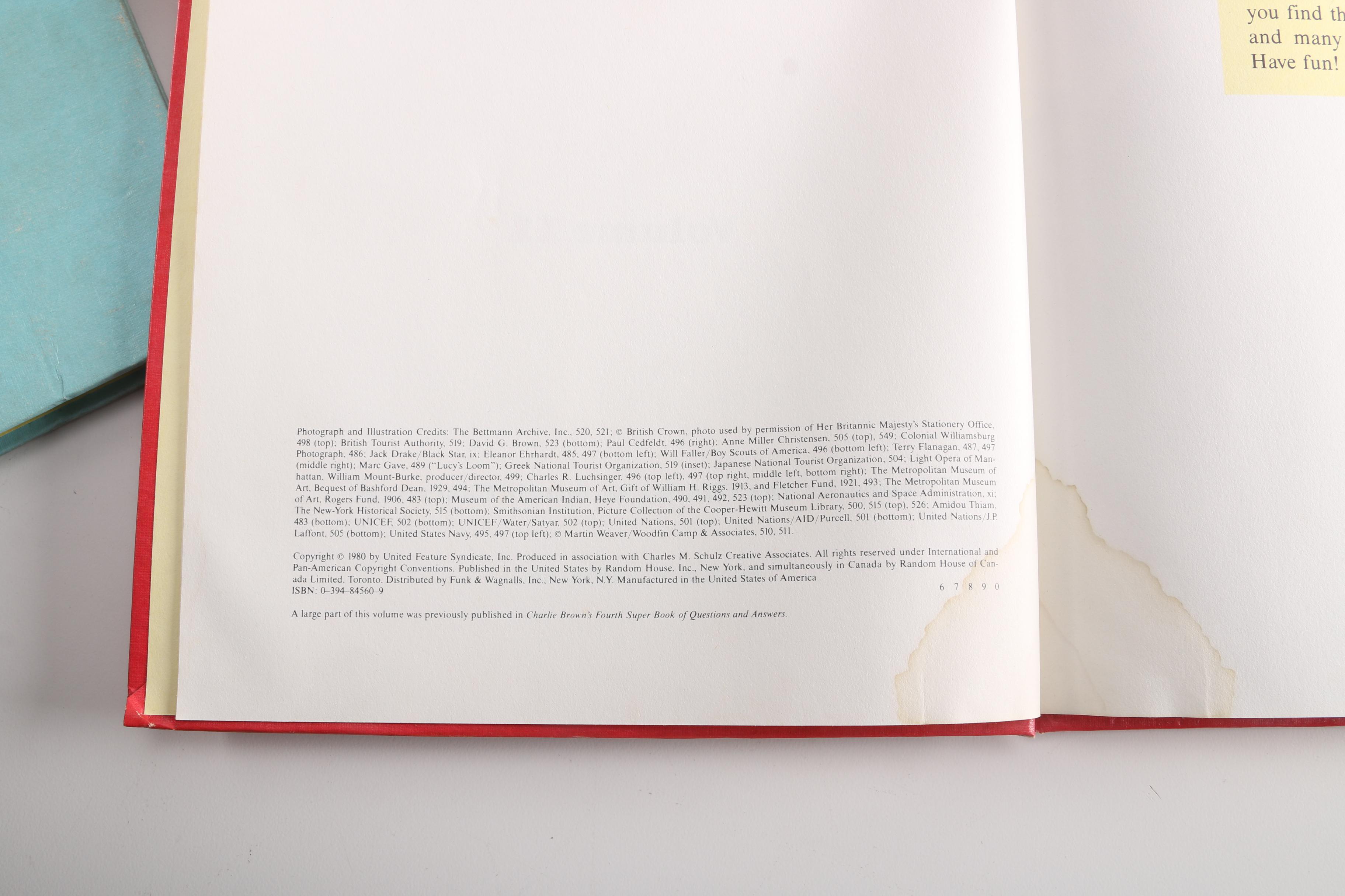 Collection of "Charlie Brown 'Cyclopedia" and Other Children's Books