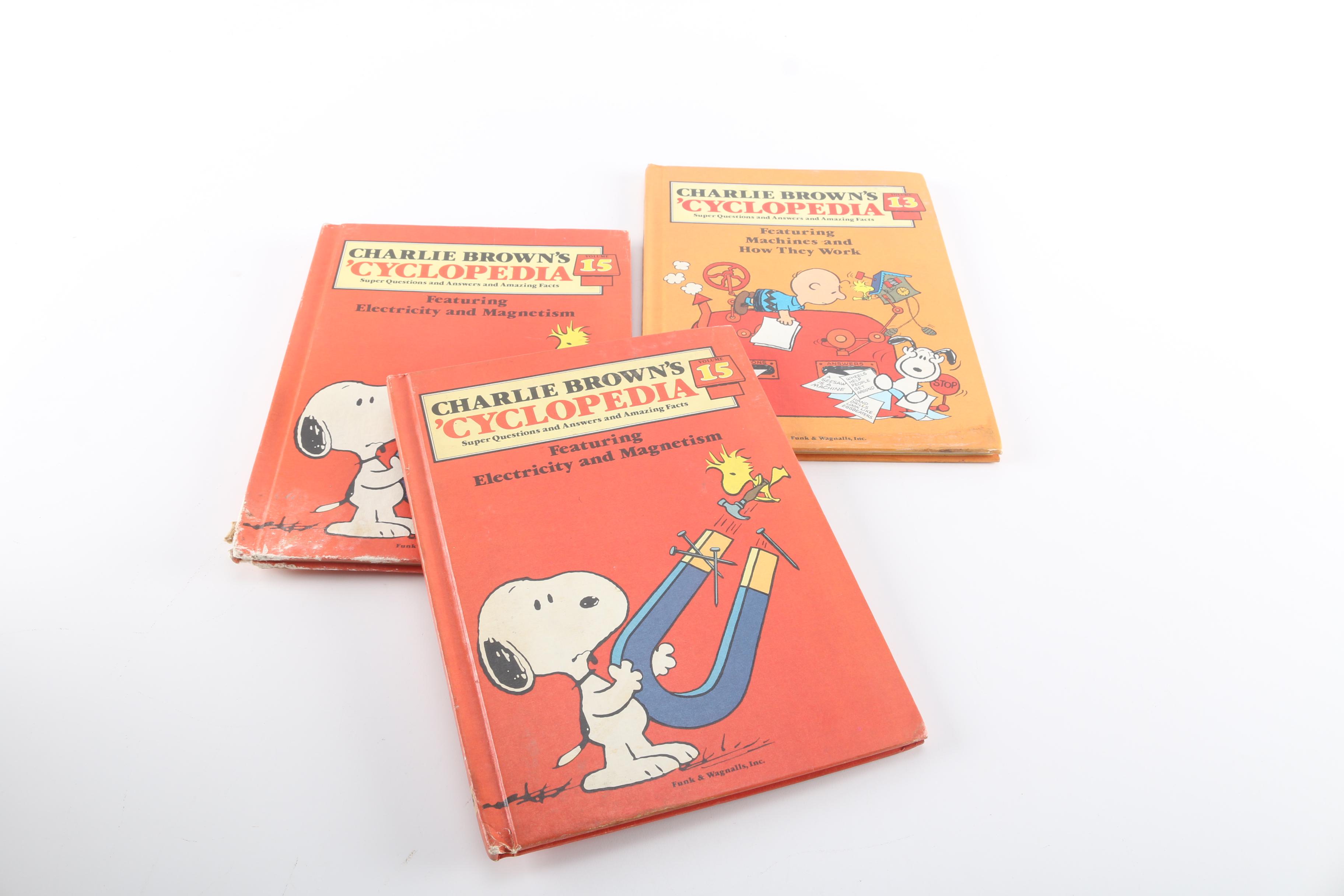 Collection of "Charlie Brown 'Cyclopedia" and Other Children's Books