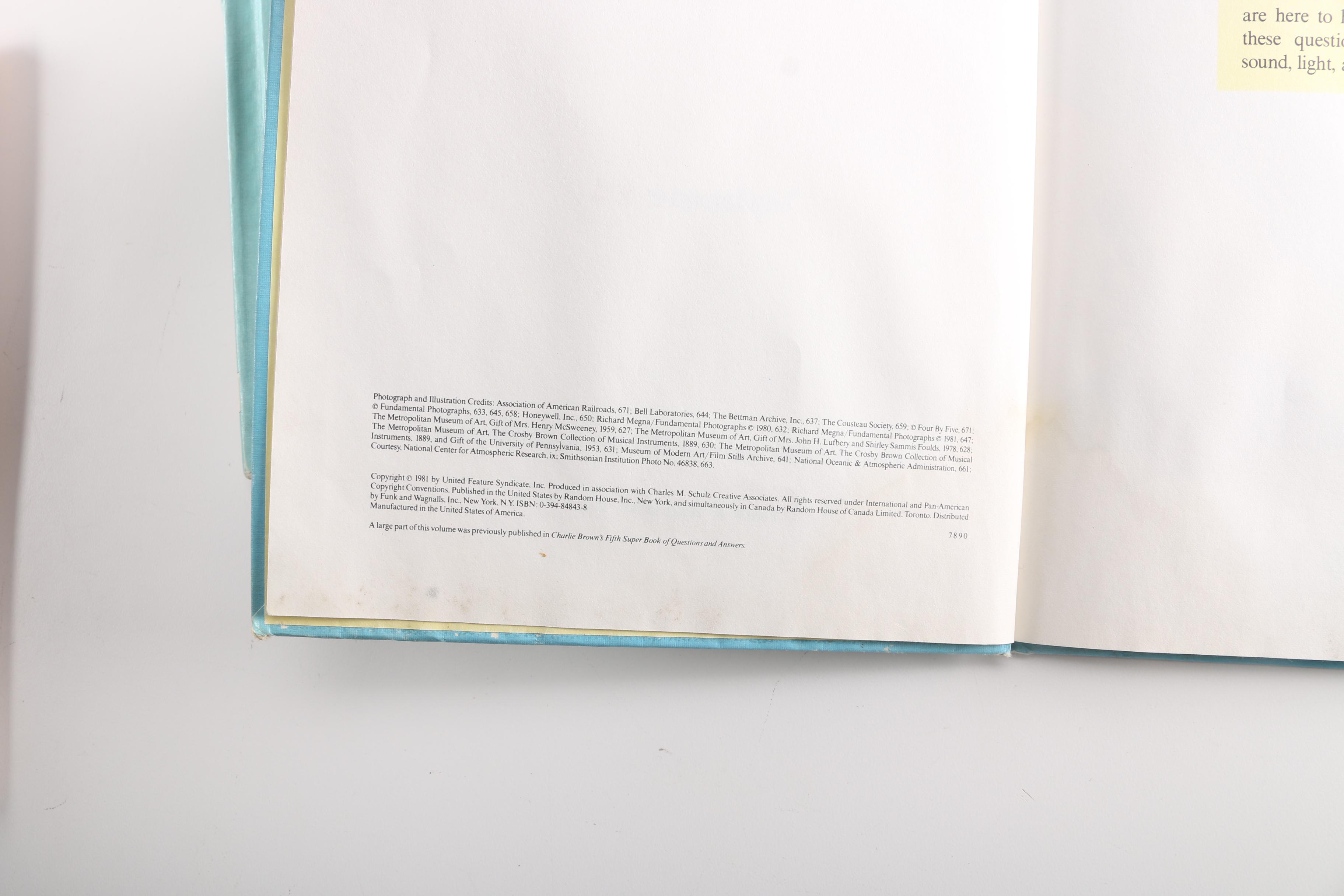 Collection of "Charlie Brown 'Cyclopedia" and Other Children's Books