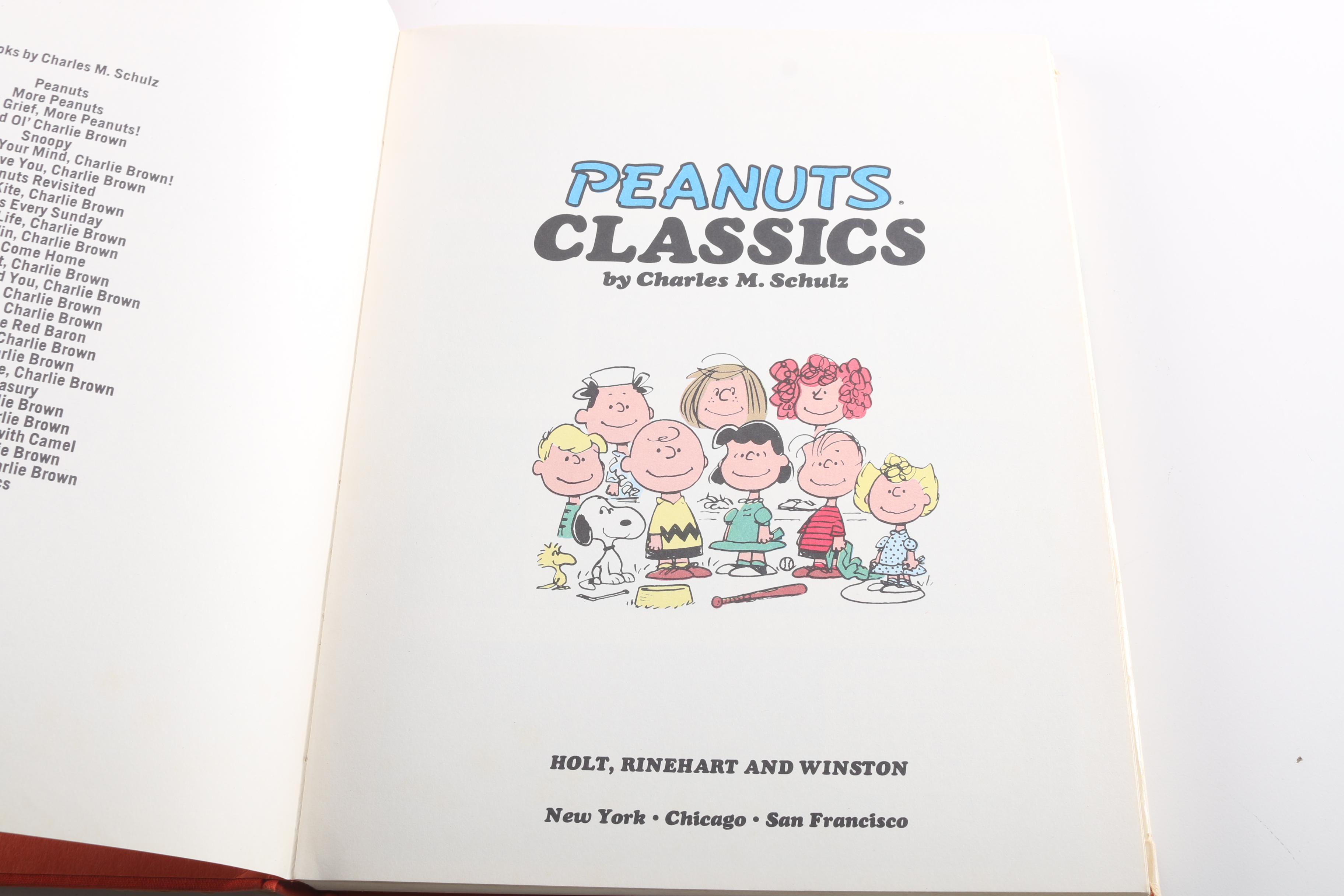 Collection of "Charlie Brown 'Cyclopedia" and Other Children's Books