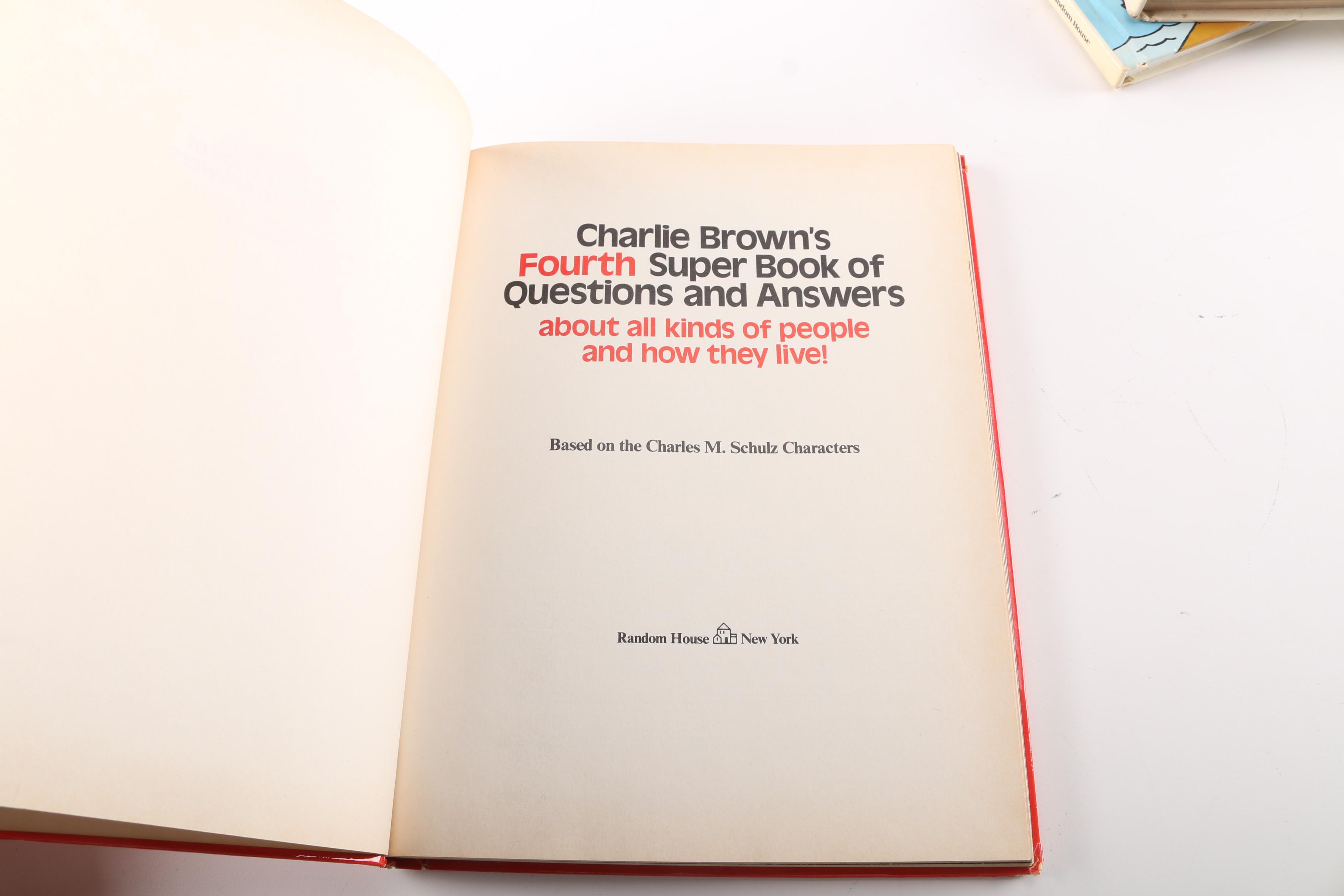 Collection of "Charlie Brown 'Cyclopedia" and Other Children's Books