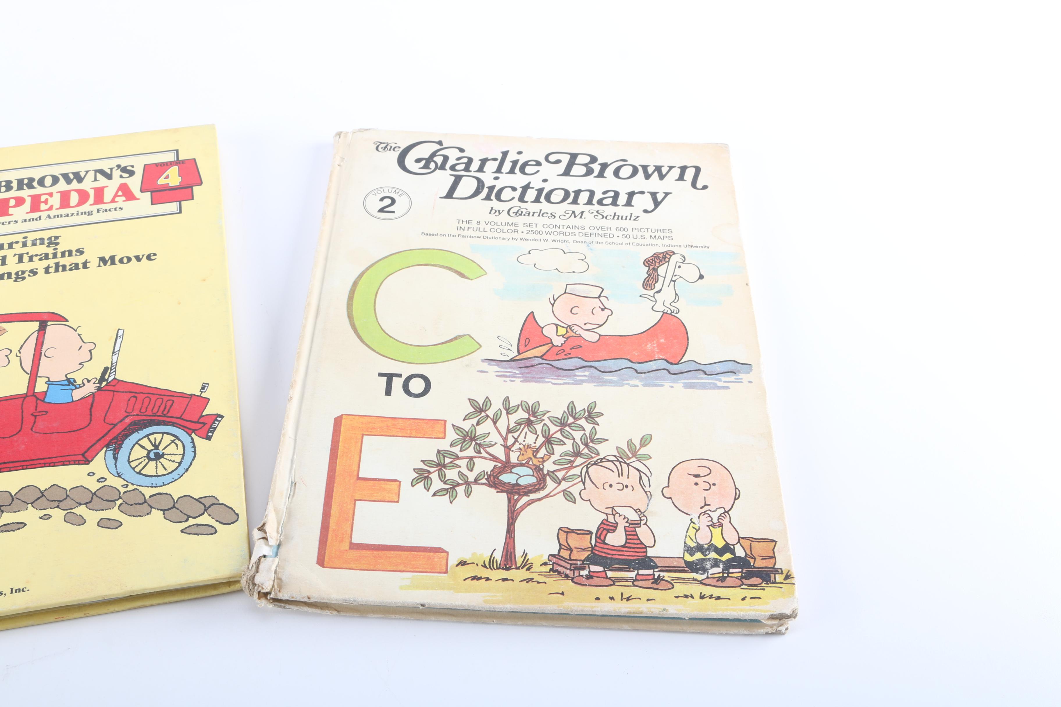 Collection of "Charlie Brown 'Cyclopedia" and Other Children's Books