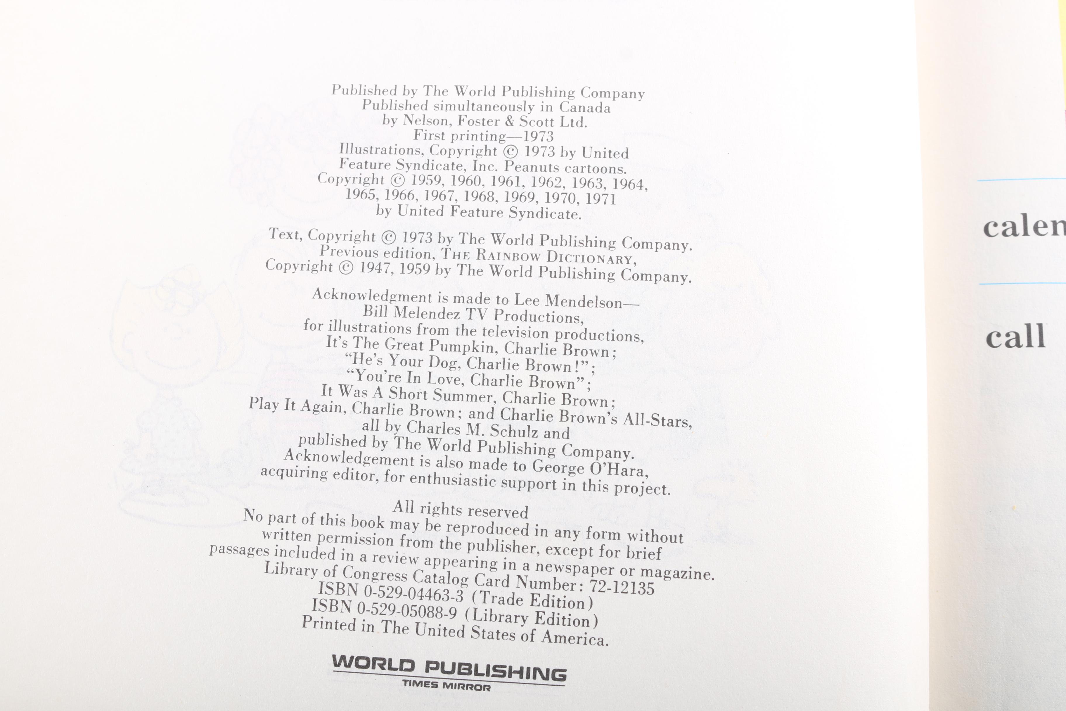 Collection of "Charlie Brown 'Cyclopedia" and Other Children's Books