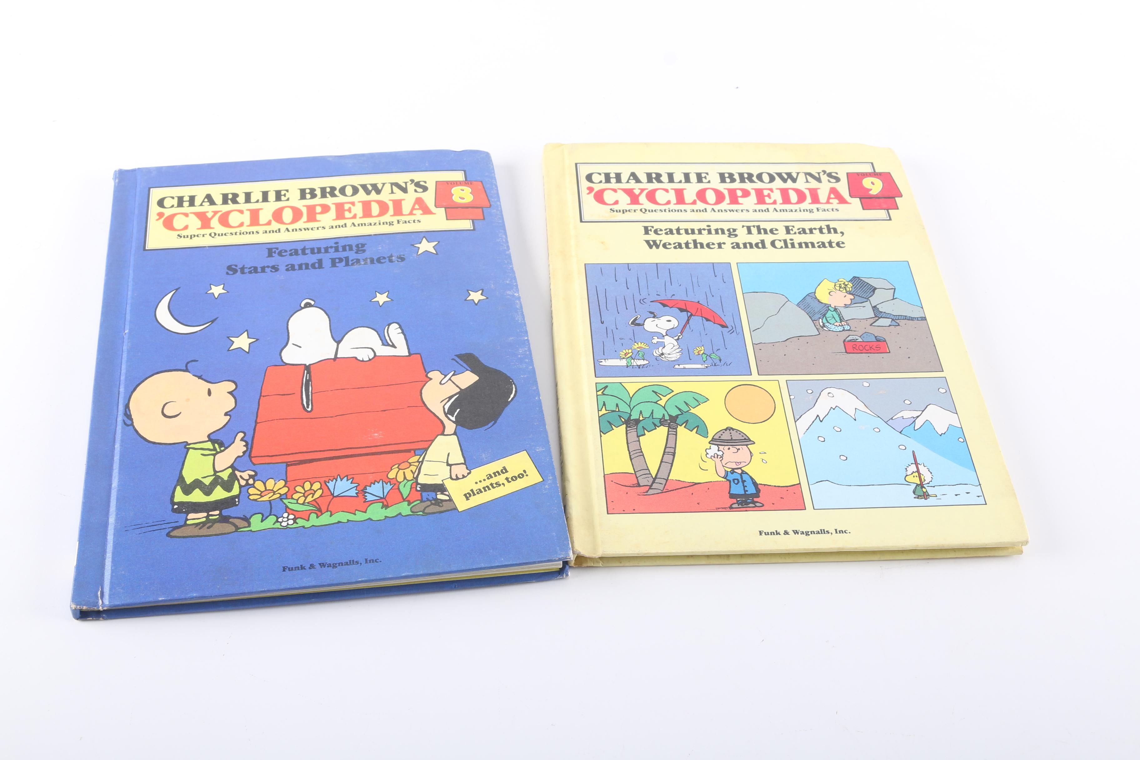 Collection of "Charlie Brown 'Cyclopedia" and Other Children's Books