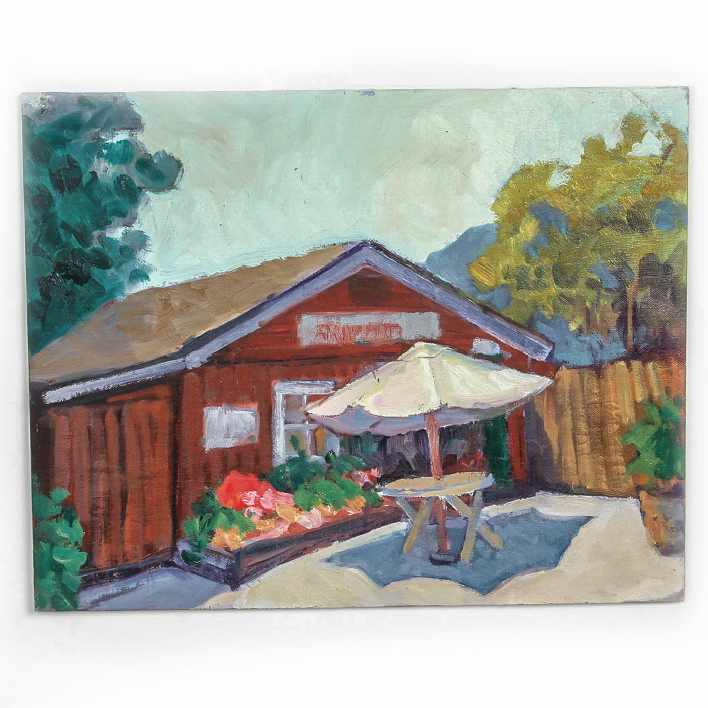 Margaret Dallesandro Oil Painting on Canvas Board "Carmel Valley Farm"