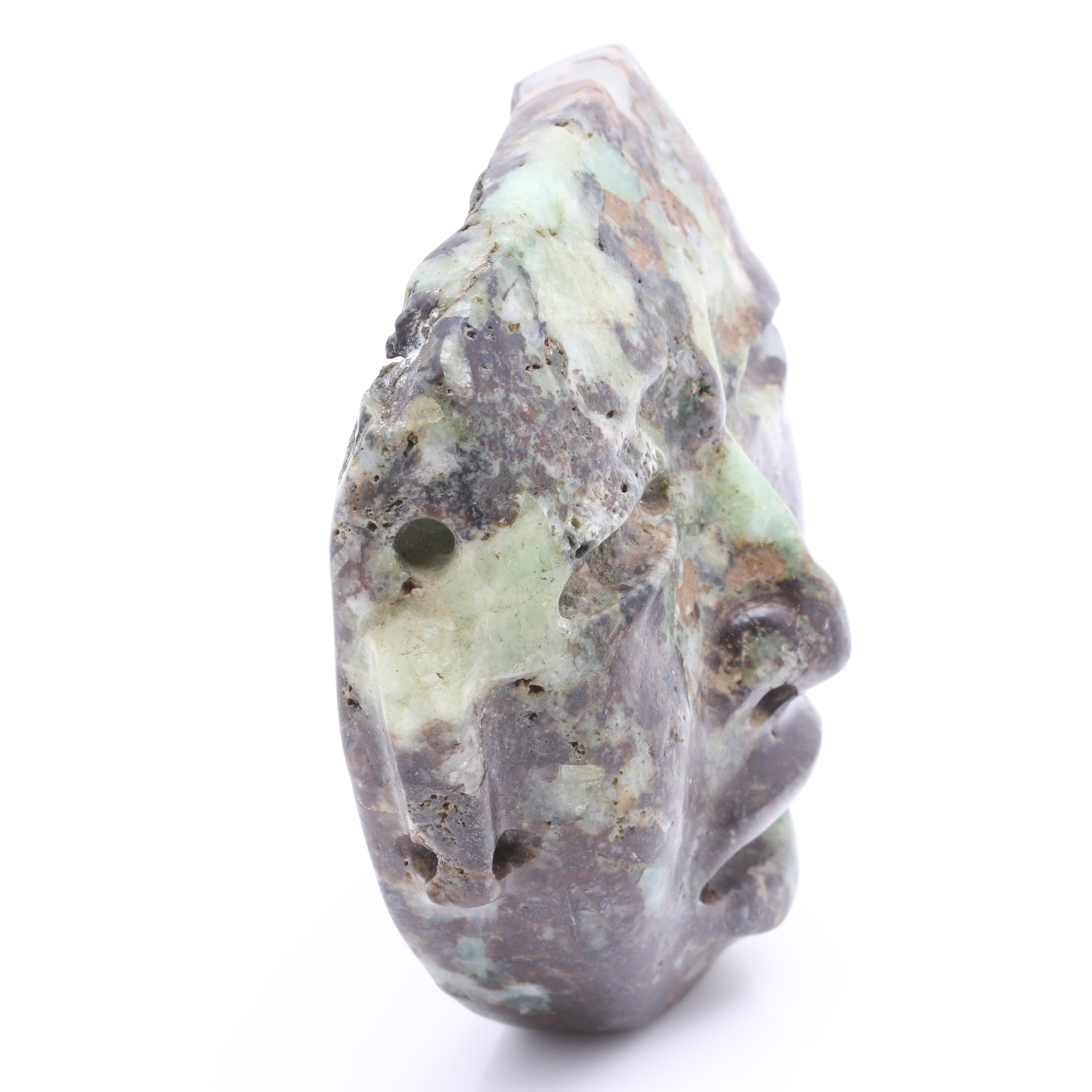 Pairing of Nephrite and Jadeite Ethnographic Stone Carvings