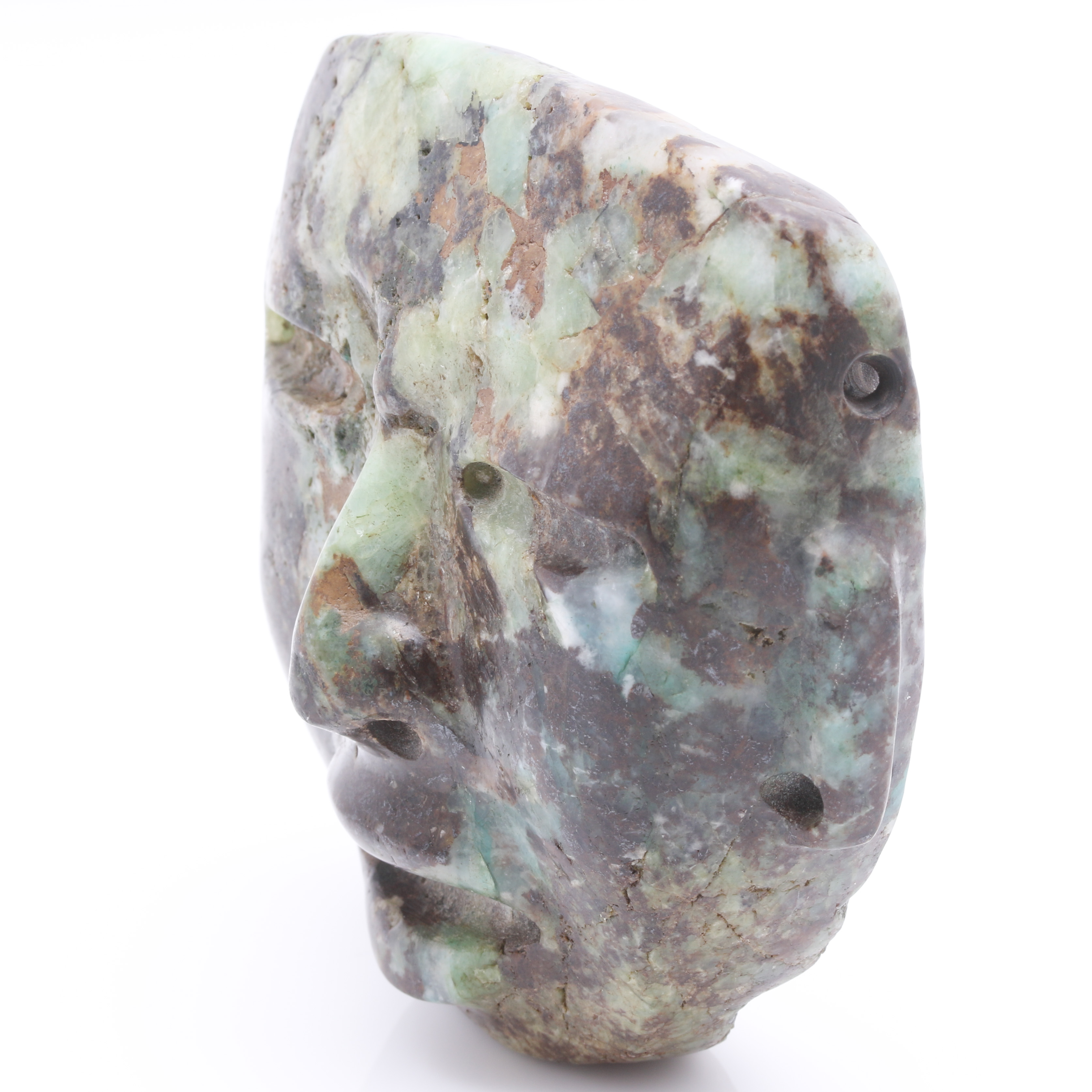 Pairing of Nephrite and Jadeite Ethnographic Stone Carvings