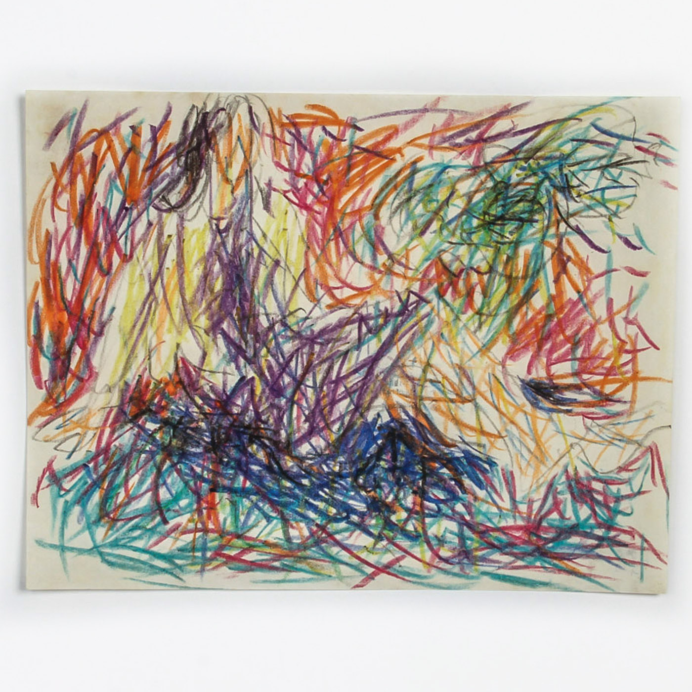 Victor Di Gesu Crayon Drawing on Paper "Reclining Woman"