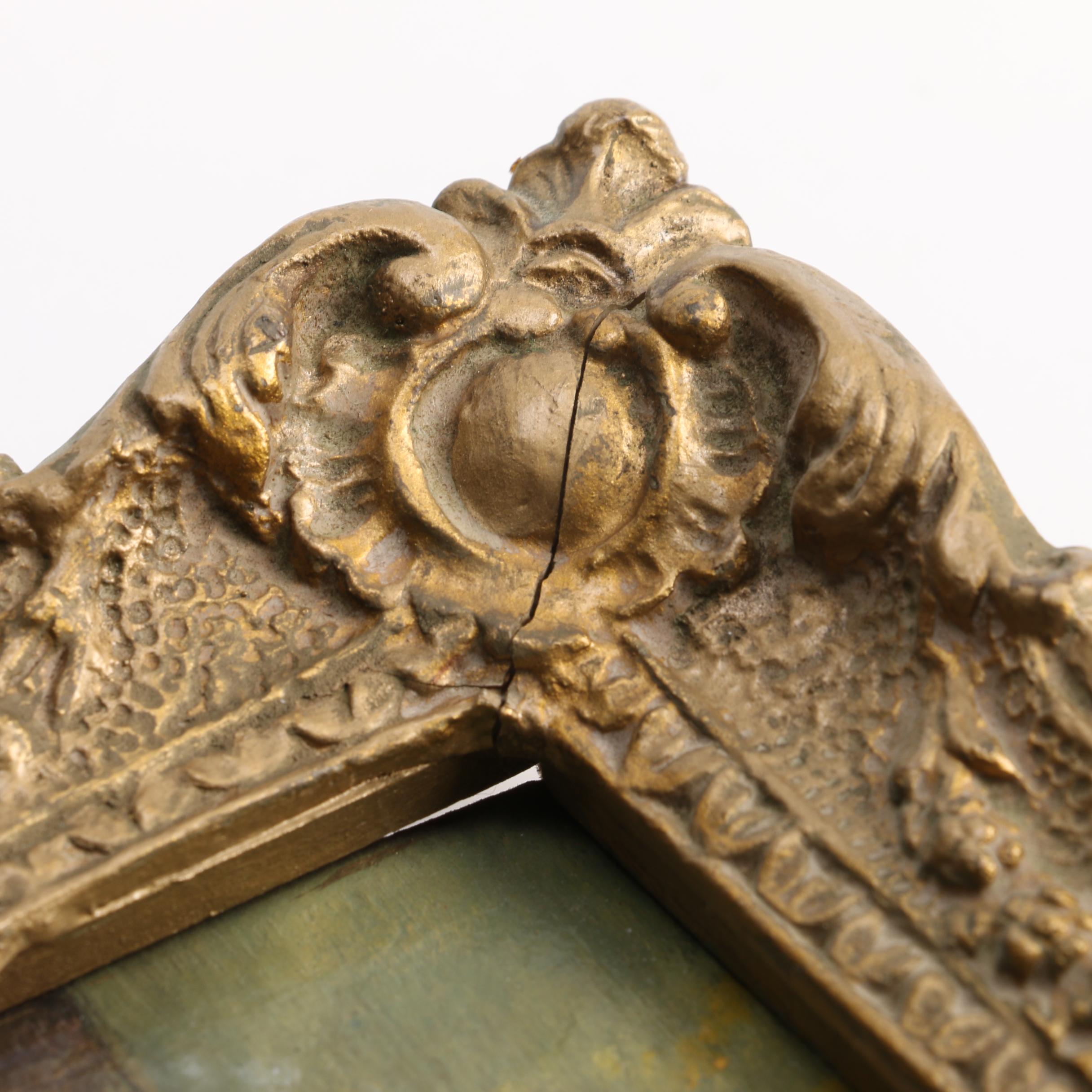 E. Harret Oil Painting on Canvas Board of Flowers