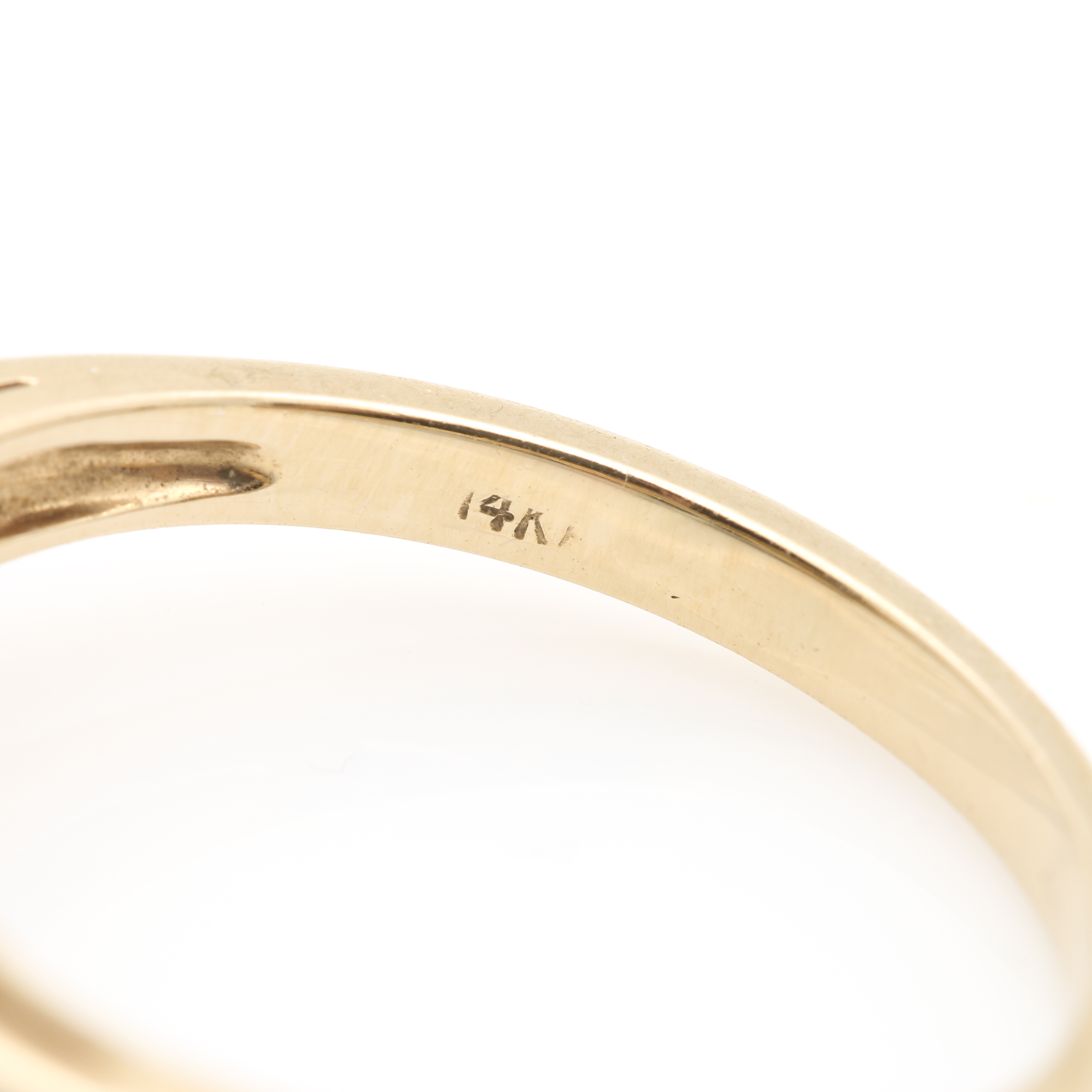 14K Yellow Gold Sapphire and Diamond Ring