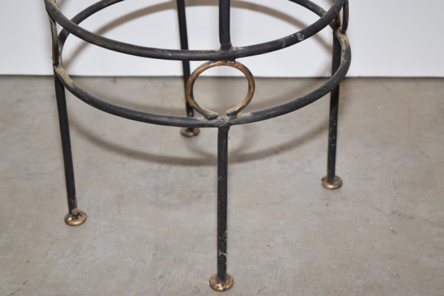 Terracotta Bullet Vase in a Metal Stand