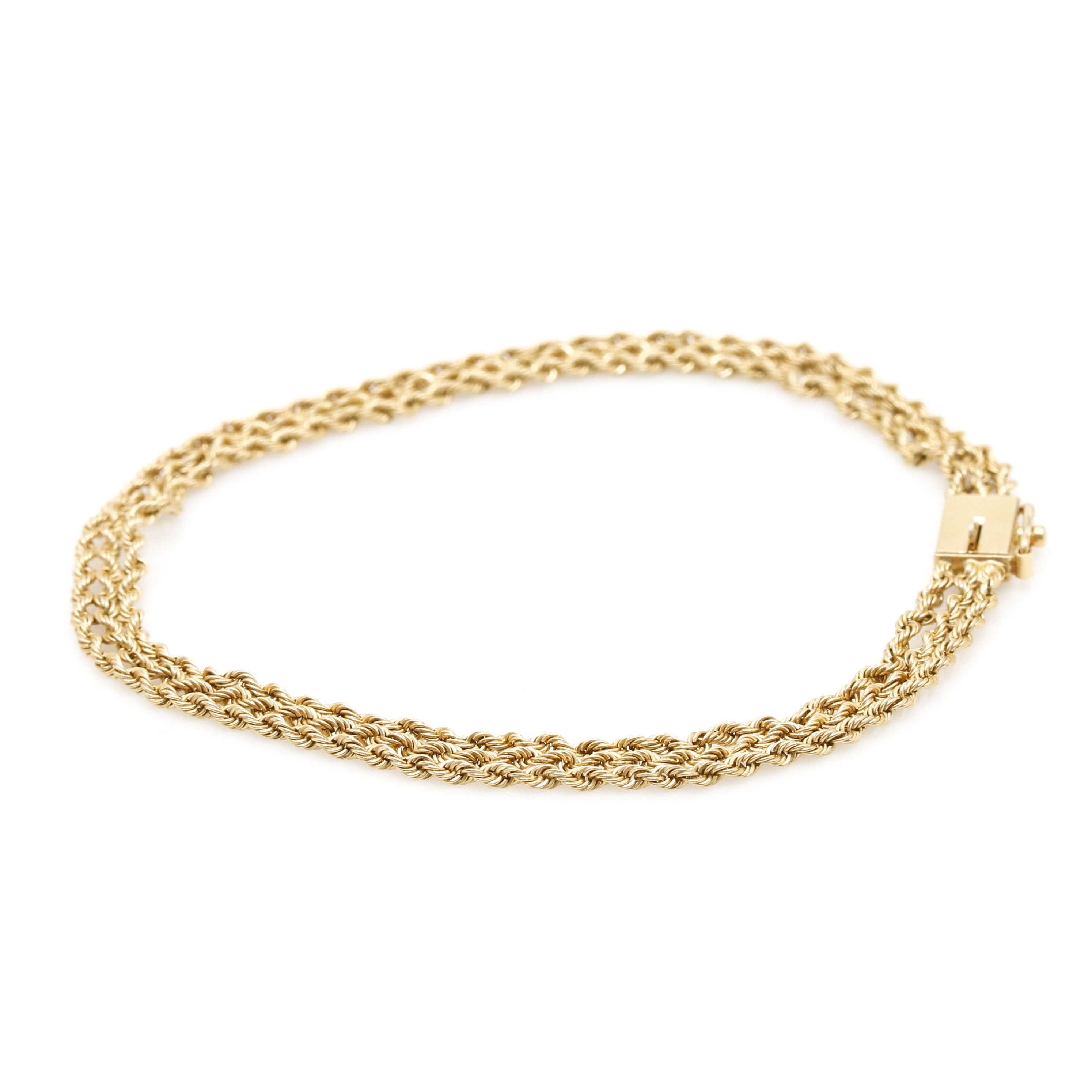 14K Yellow Gold Triple Rope Twist Bracelet