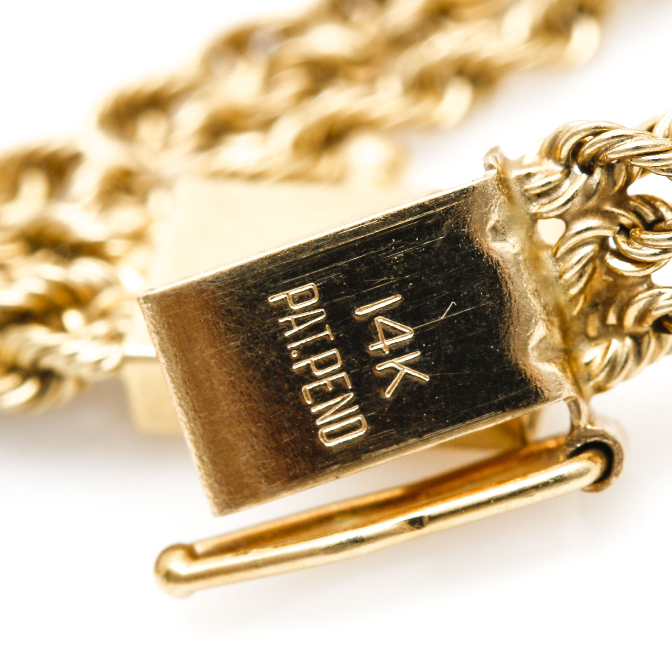 14K Yellow Gold Triple Rope Twist Bracelet