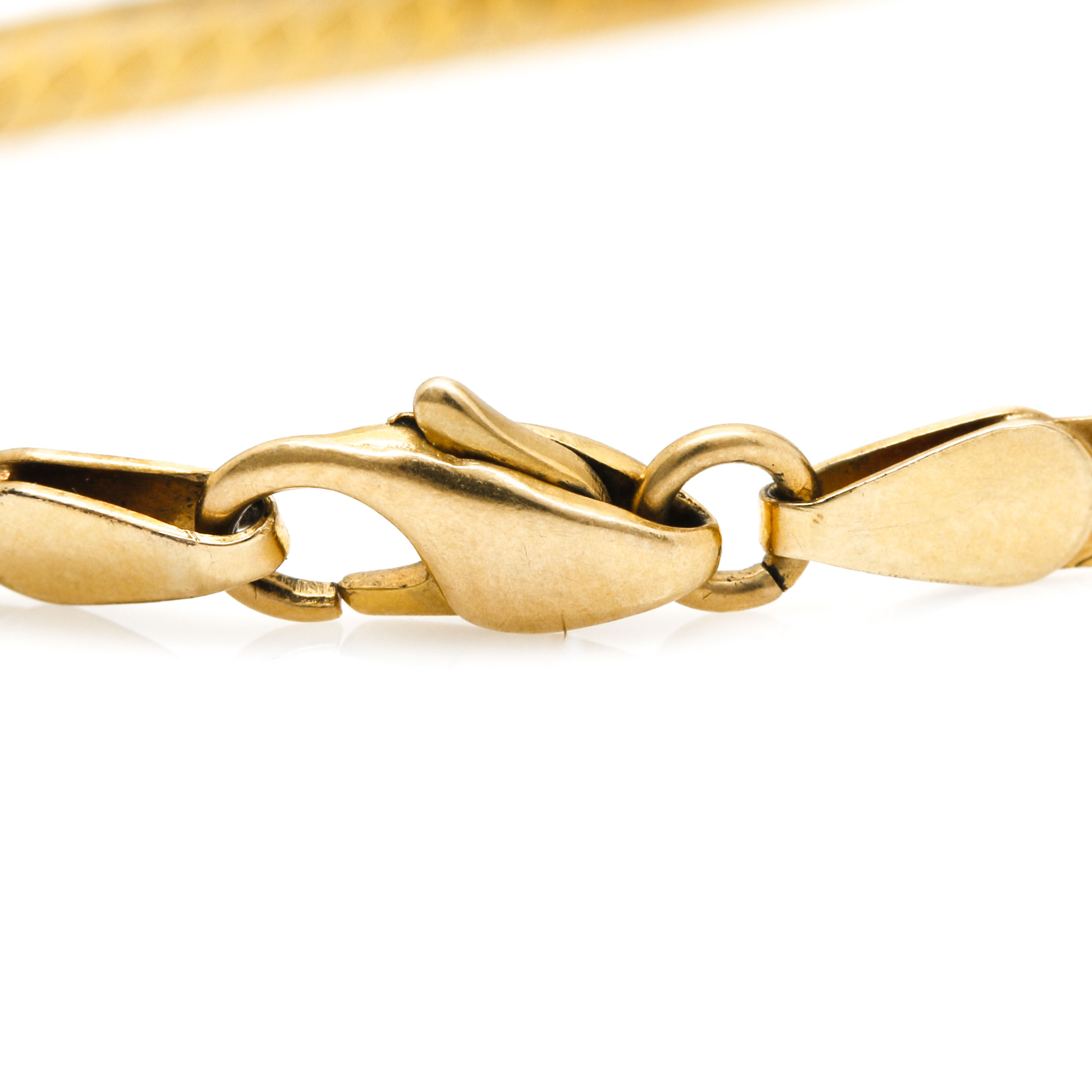 14K Yellow Gold Herringbone Chain Bracelet