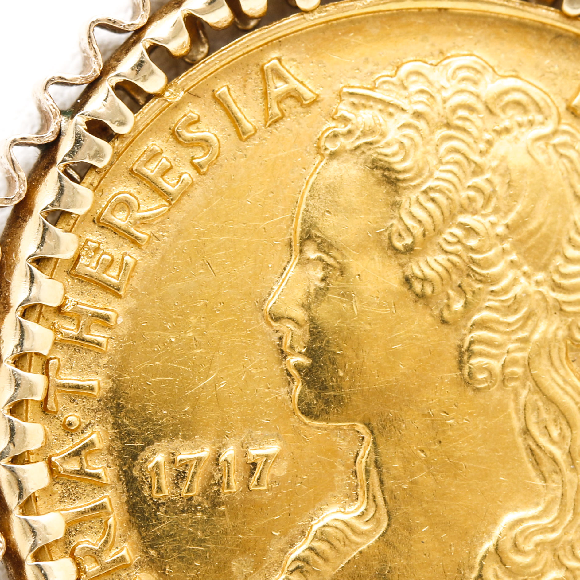 1957 2.5 Ducat Aureus Magnus Gold Medal Pendant Necklace