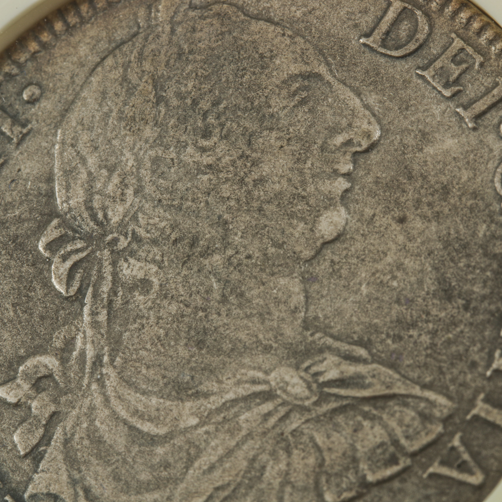 Encapsulated and Graded VF30 (by ANACS) 1783 Mexican 8 Reales Silver Coin