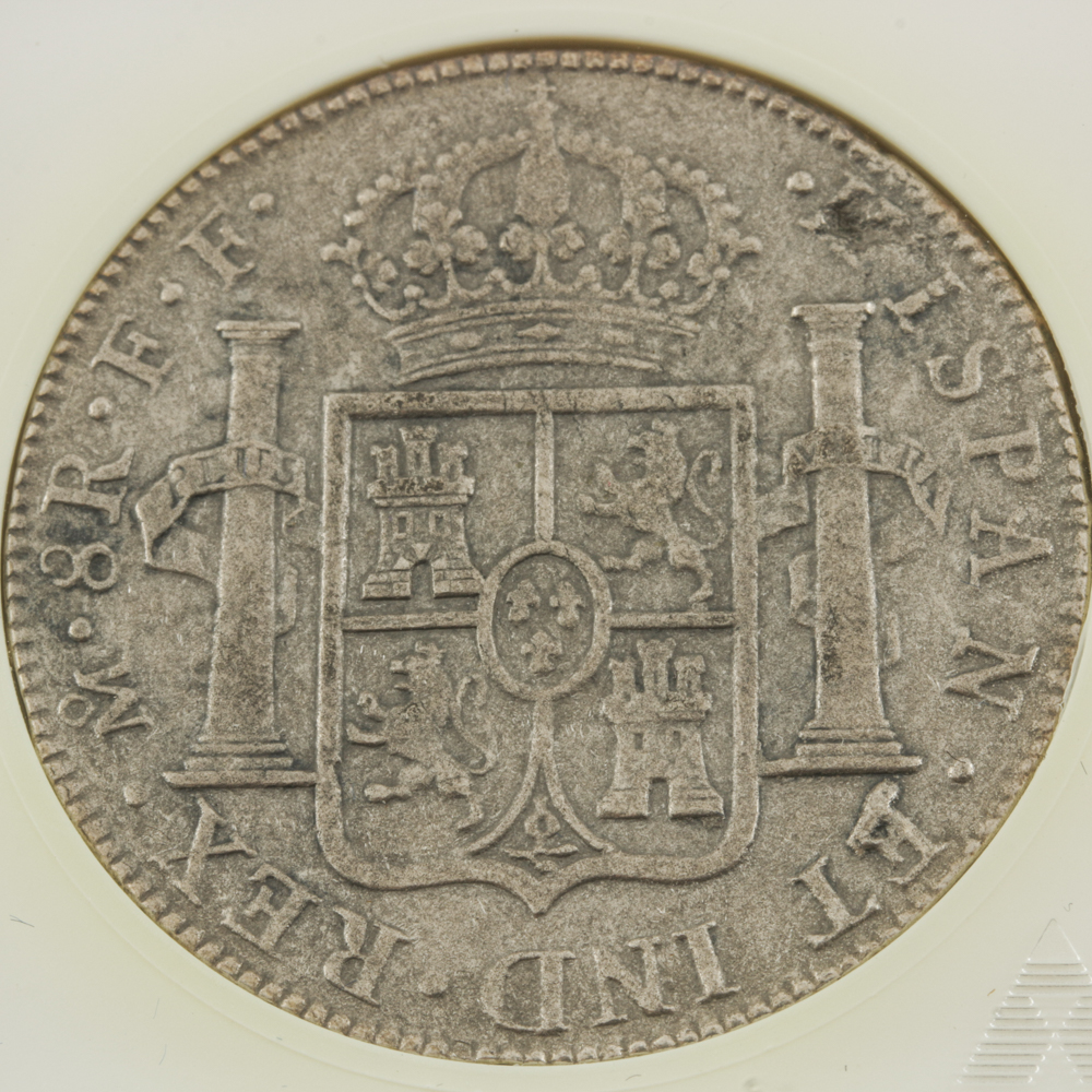 Encapsulated and Graded VF30 (by ANACS) 1783 Mexican 8 Reales Silver Coin
