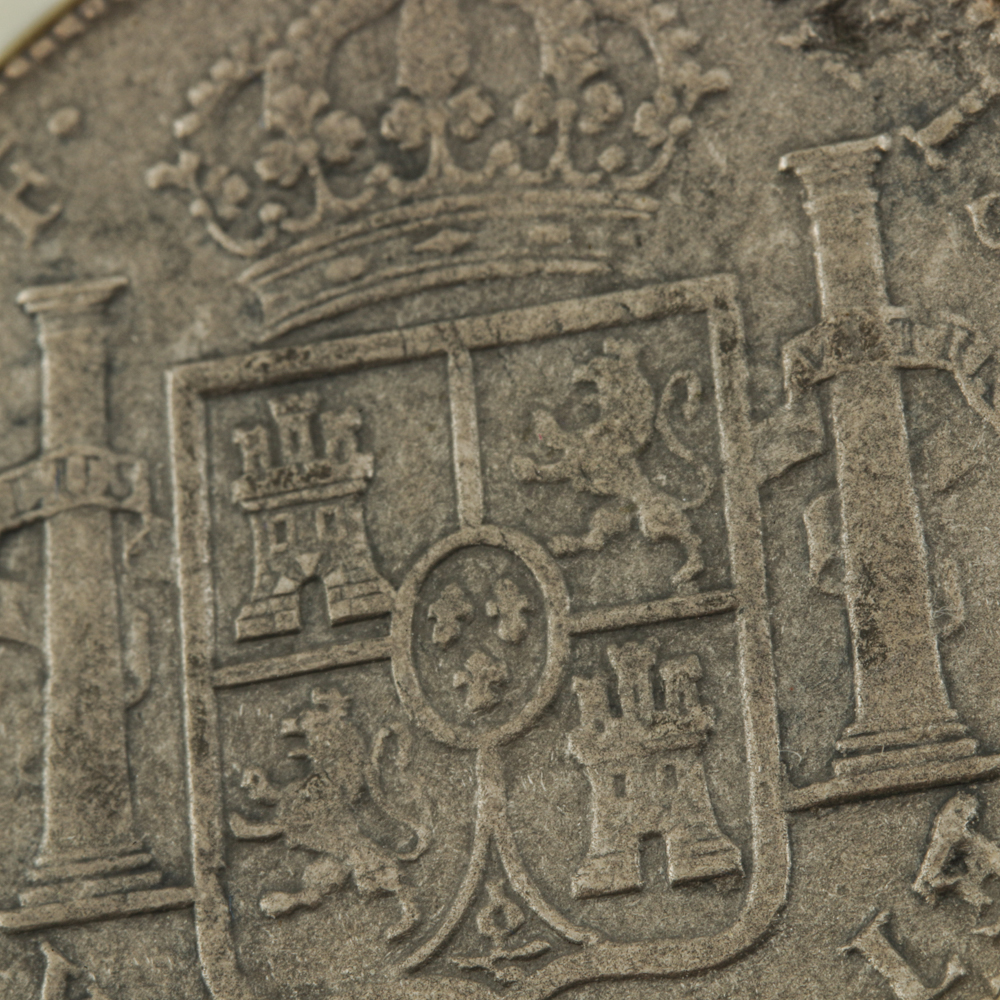 Encapsulated and Graded VF30 (by ANACS) 1783 Mexican 8 Reales Silver Coin