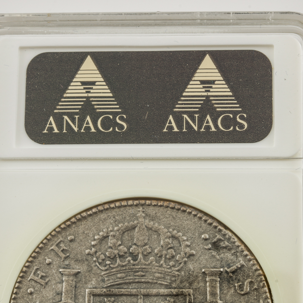 Encapsulated and Graded VF30 (by ANACS) 1783 Mexican 8 Reales Silver Coin